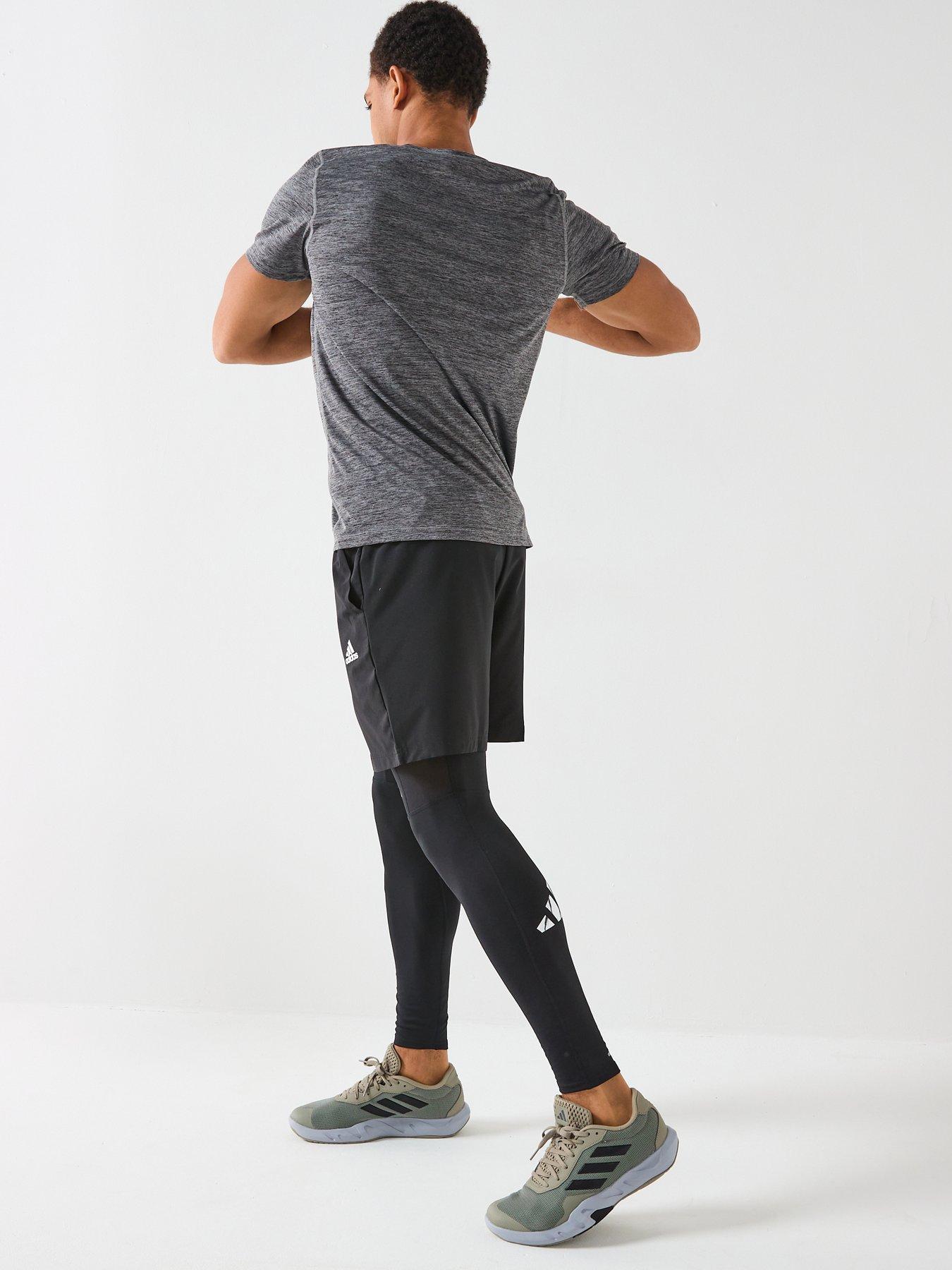 Image 6 of 6 of adidas Mens Running Own The Run Melange T-Shirt - Black