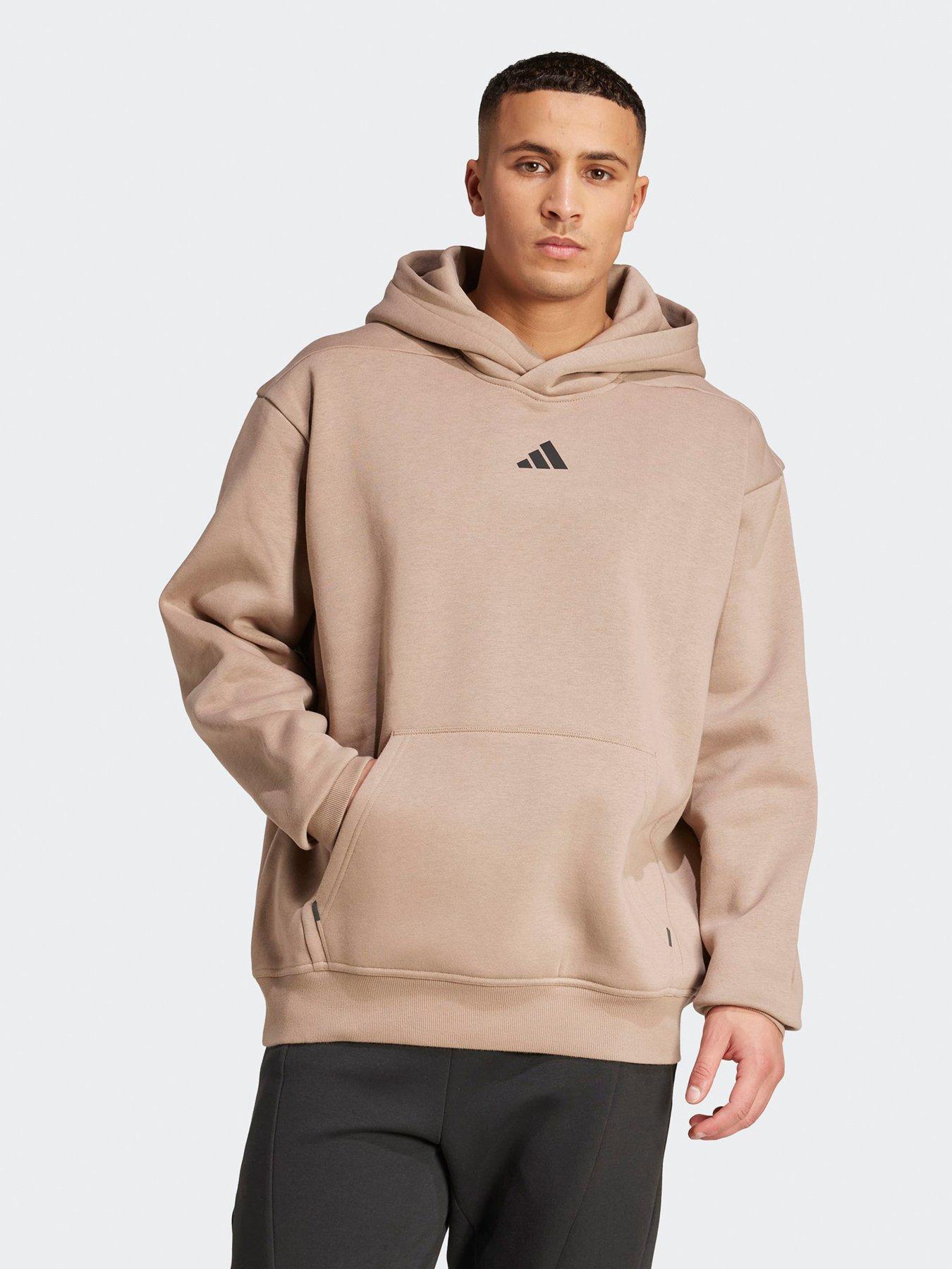 undefined Mens Training Oversized Hoodie - Brown
