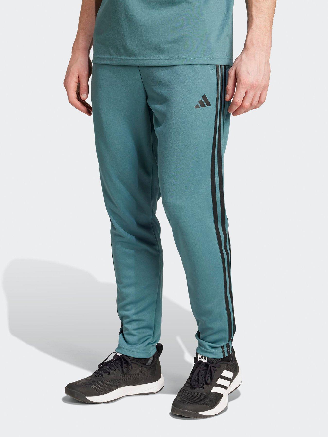 adidas-mens-training-essentials-base-3-stripe-pants-green