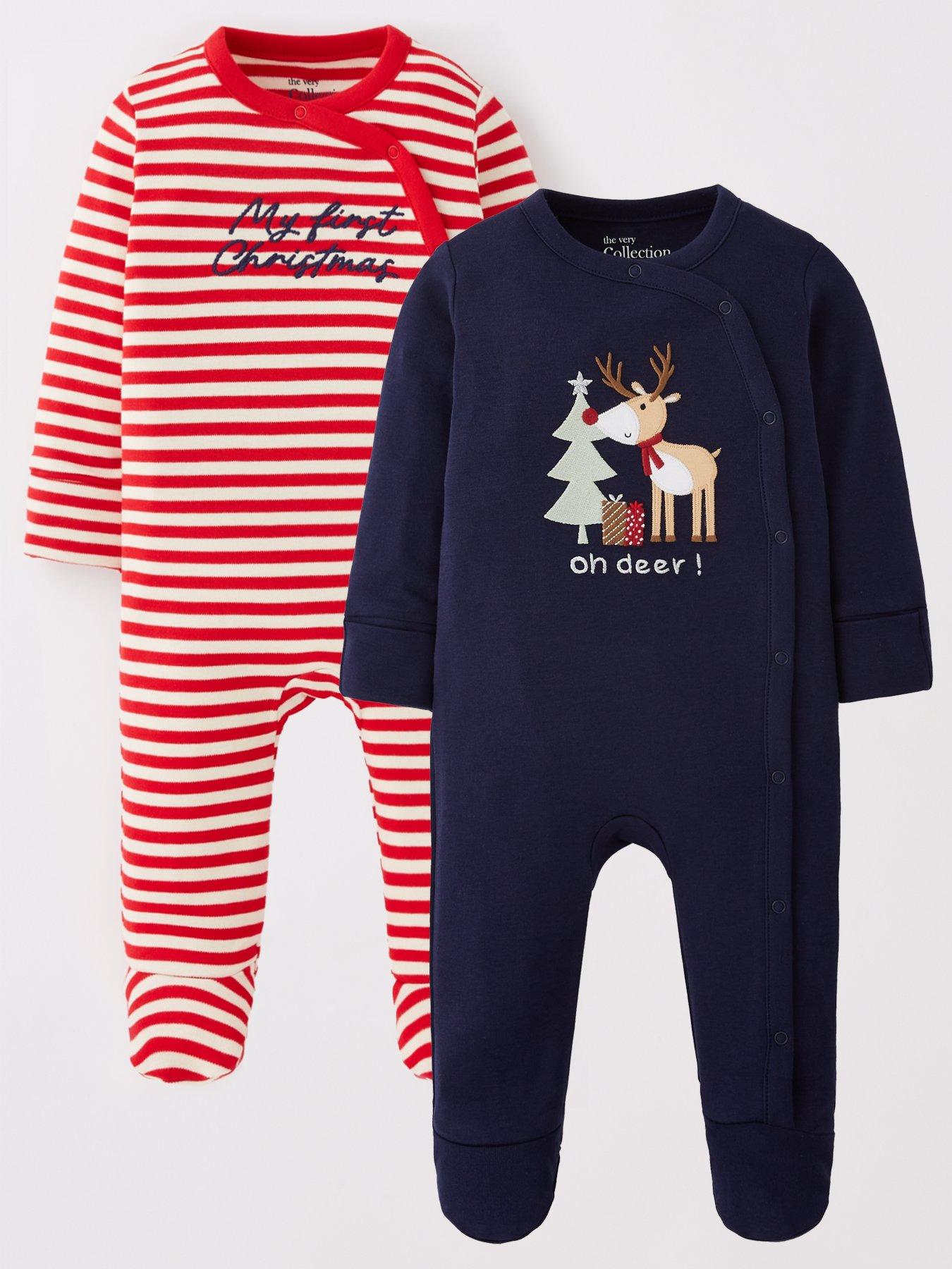 the-very-collection-baby-boys-2-pack-christmas-sleepsuits-bluered