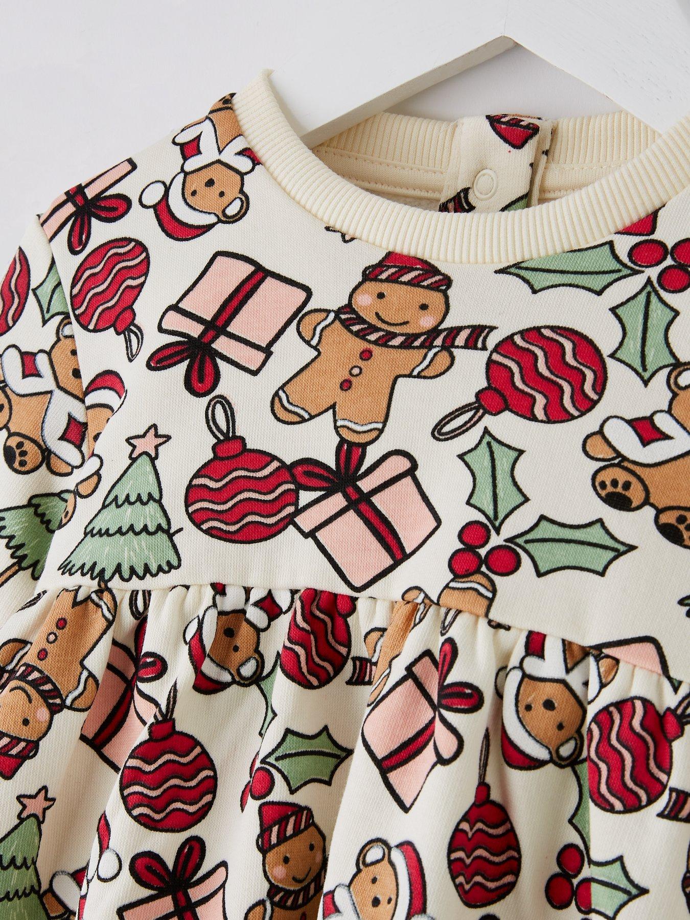  image of the-very-collection-baby-girls-christmas-sweater-dress-multi