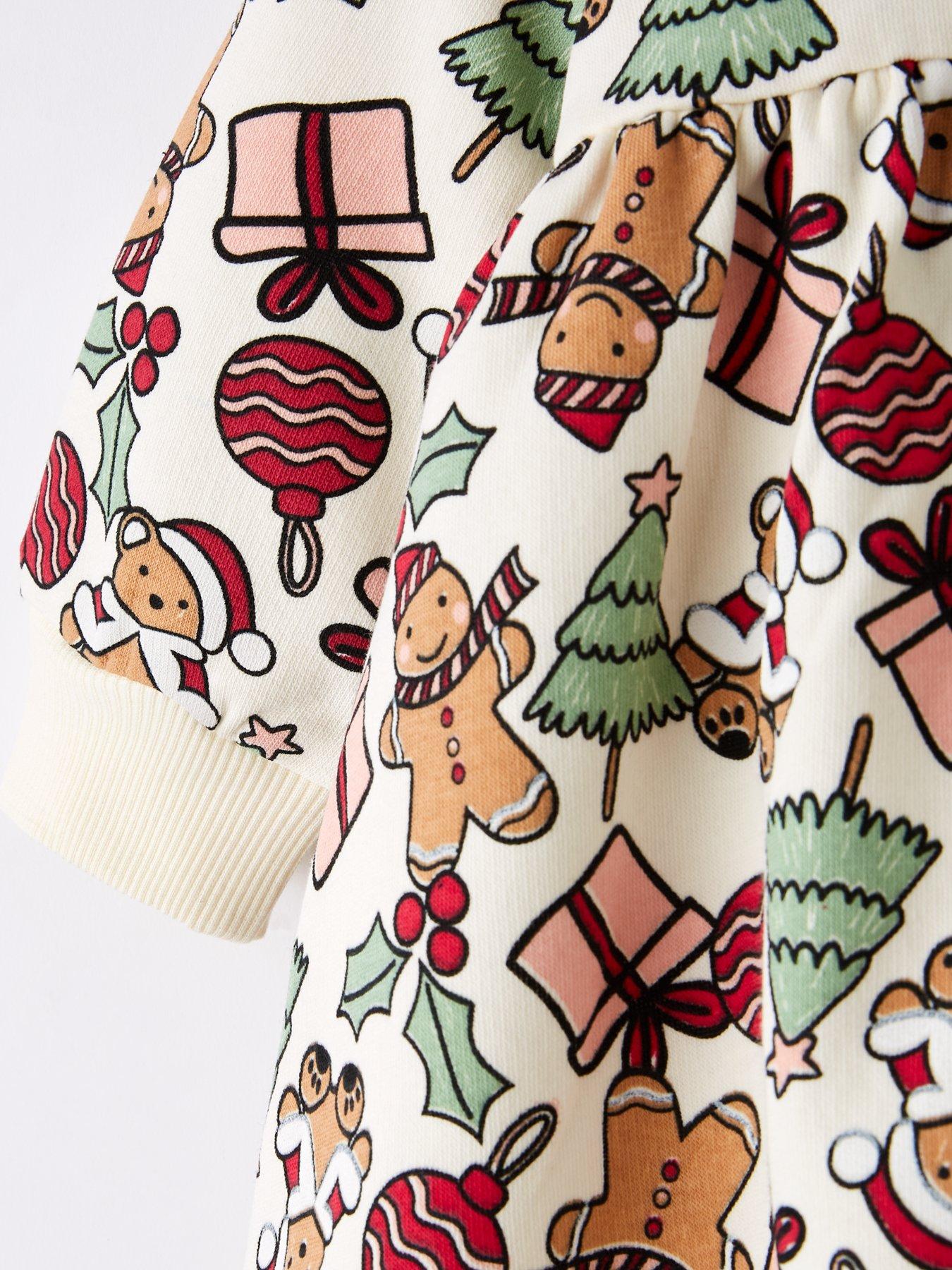  image of the-very-collection-baby-girls-christmas-sweater-dress-multi