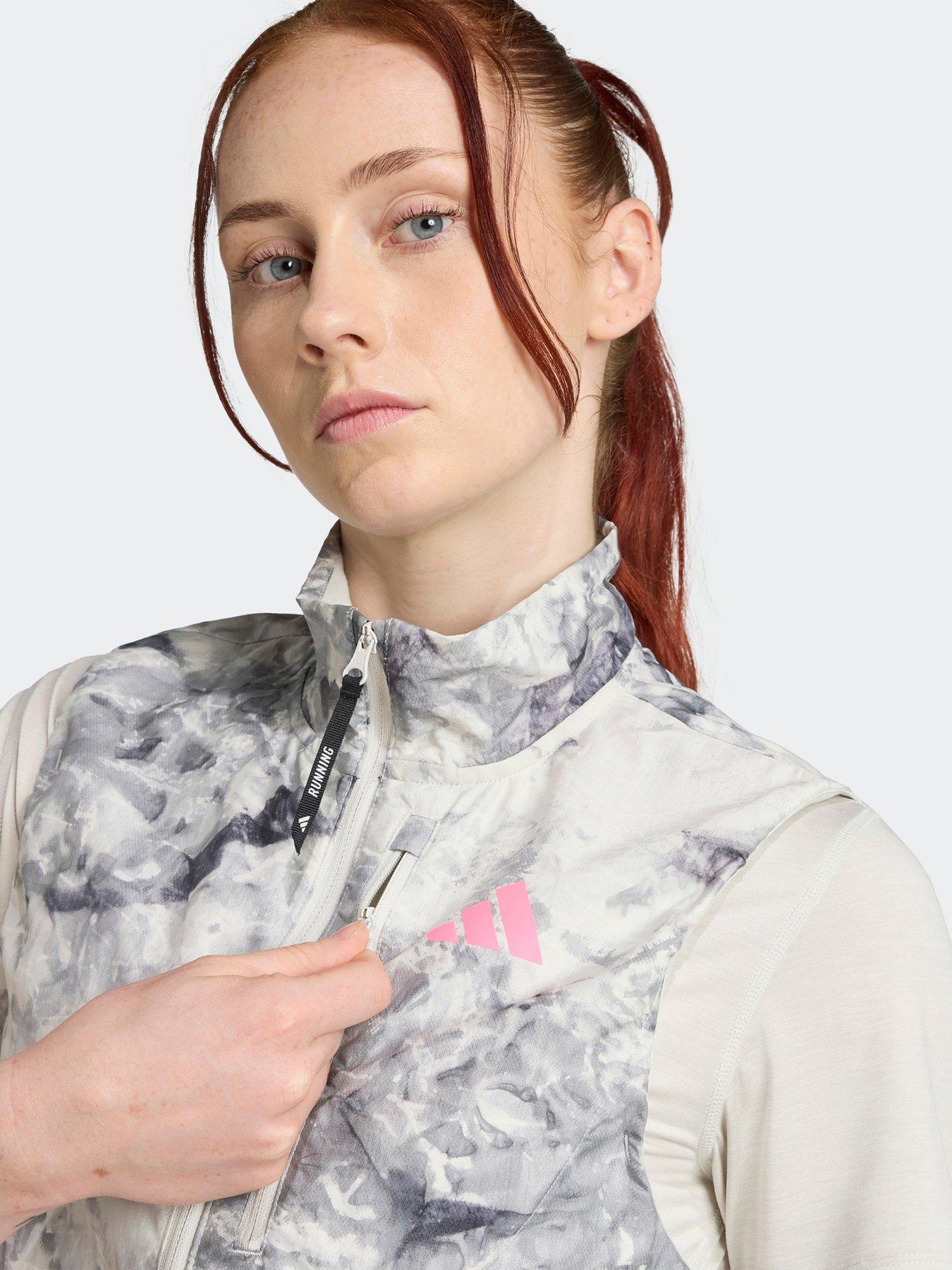Image 4 of 5 of adidas Womens Running Own The Run Printed Gilet - Grey