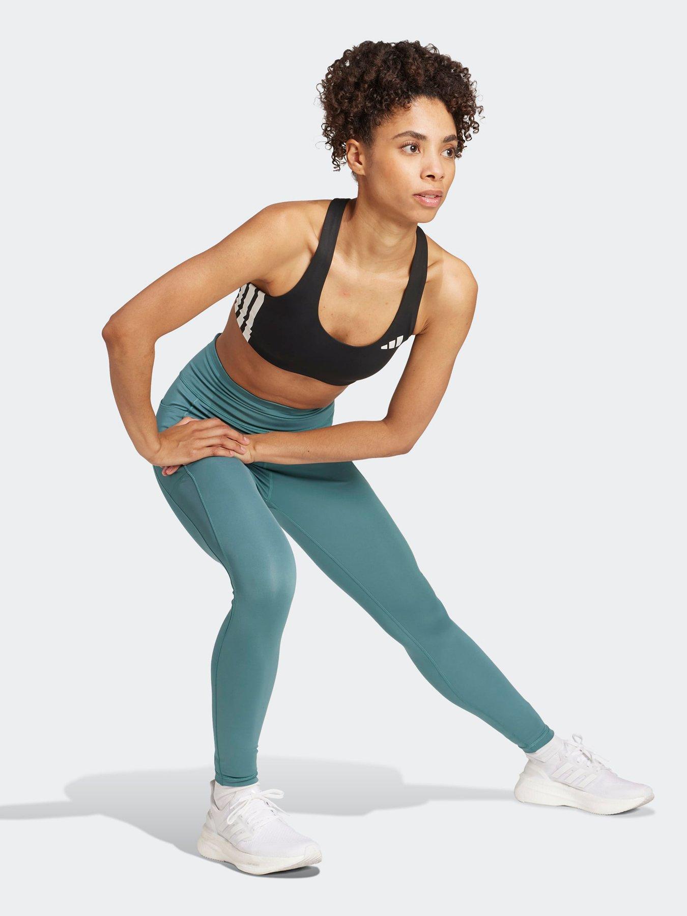 Image 3 of 5 of adidas Womens Running Own The Run 7/8 Tights - Green