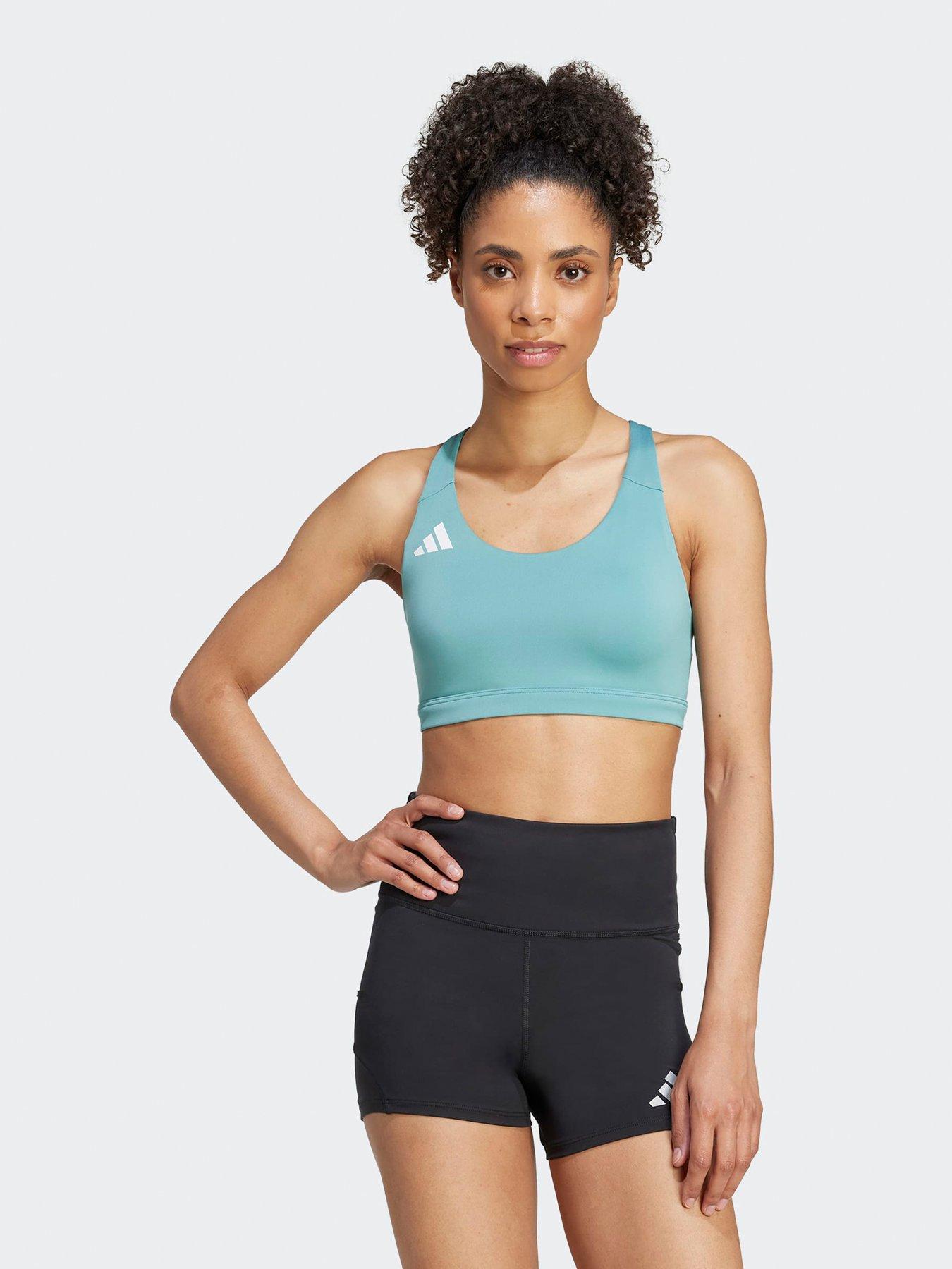 undefined Womens Running Adizero Mid Support C-d Cup Sports Bra - Green