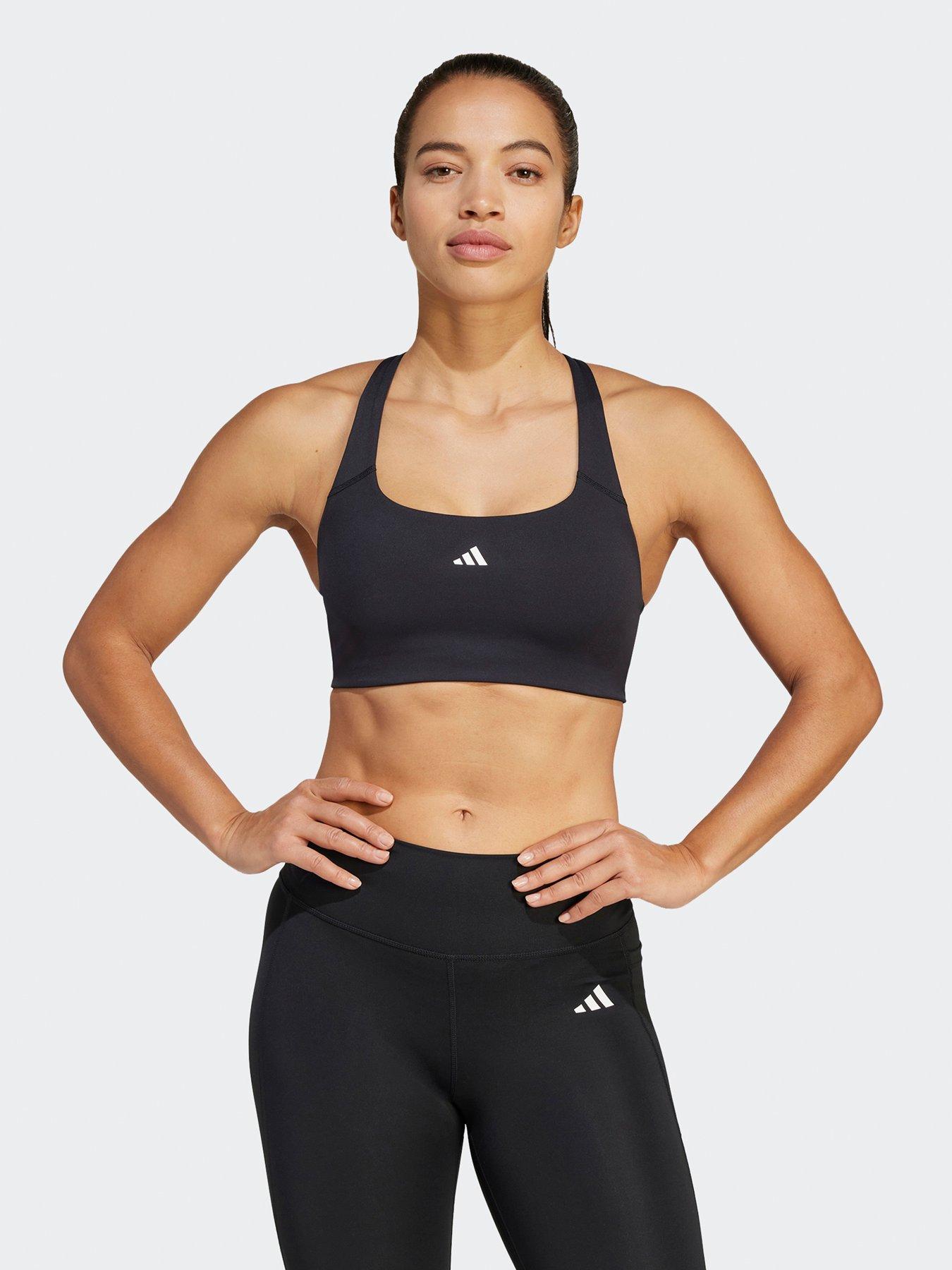 undefined Womens Training Mid Support Sports Bra - Black