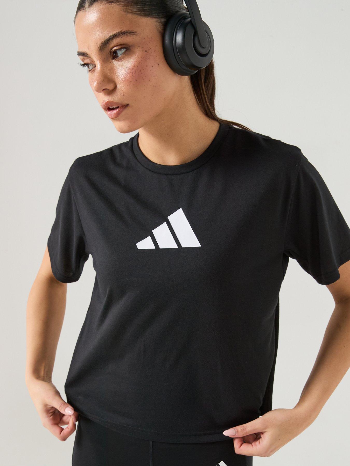 adidas Womens Training Essentials Logo T-Shirt - Black | Littlewoods