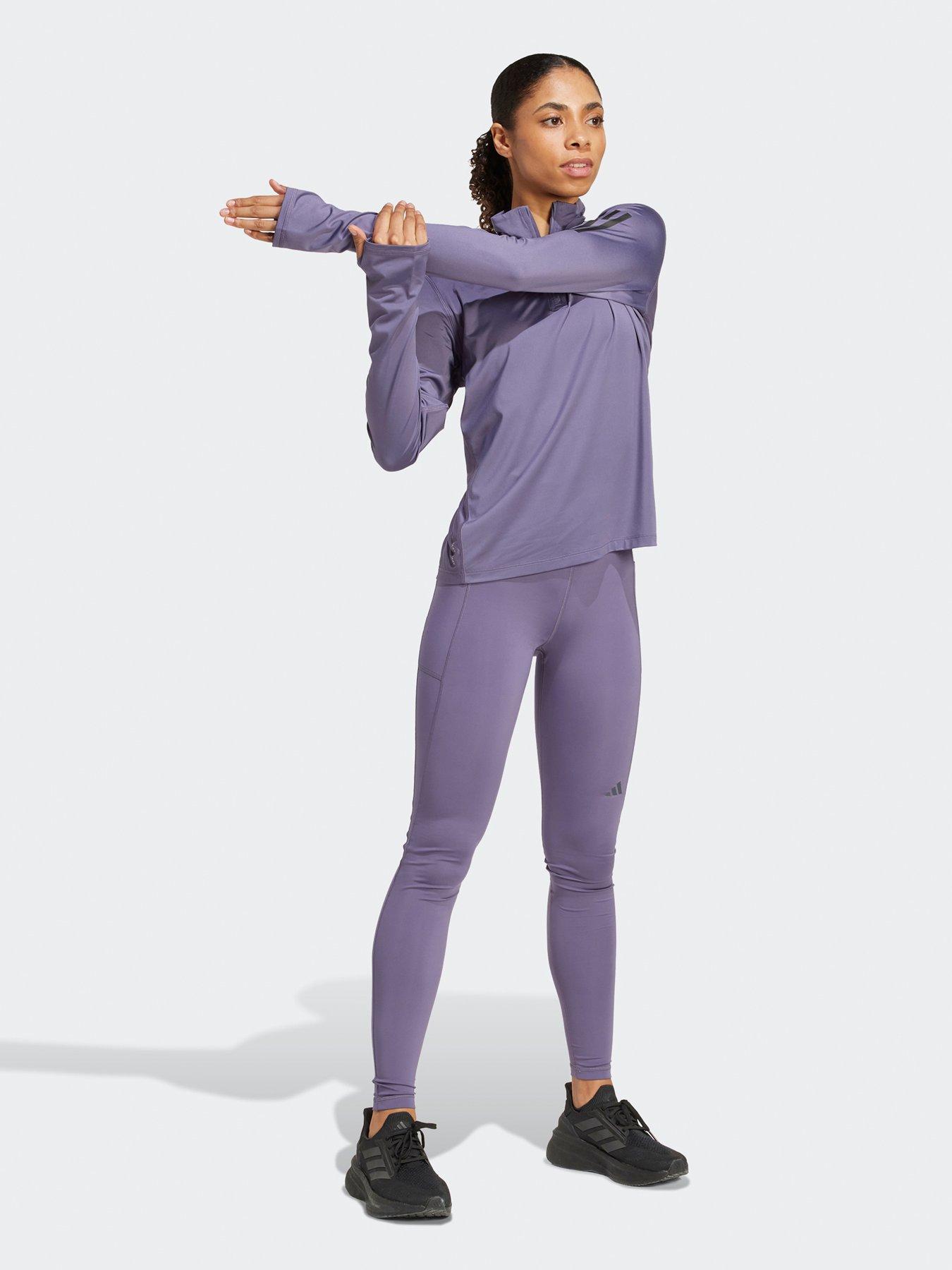Image 3 of 5 of adidas Womens Running Own The Run 1/2 Zip Top - Grey