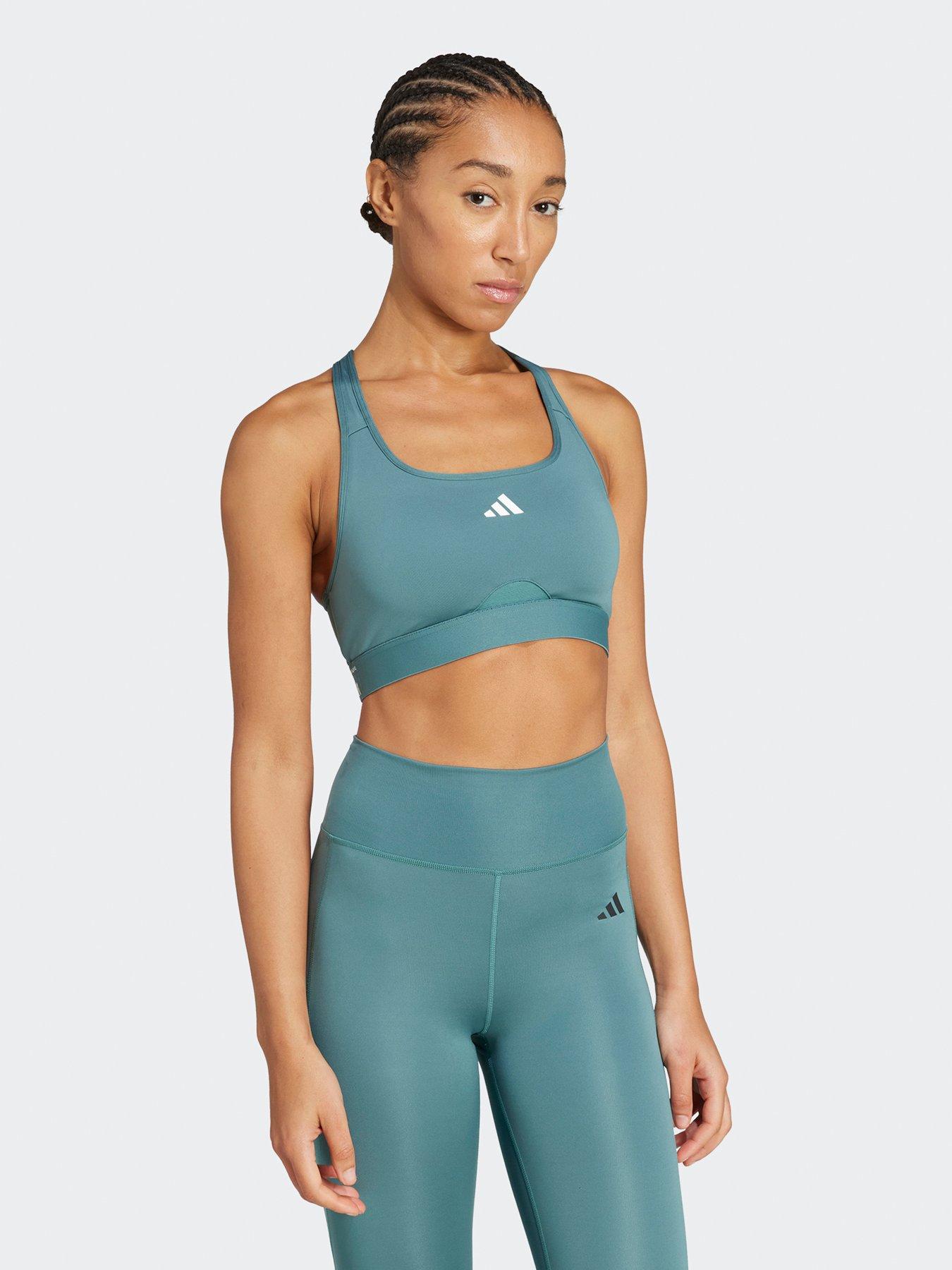 Image 1 of 5 of adidas Womens Training Light Support Sports Bra - Green