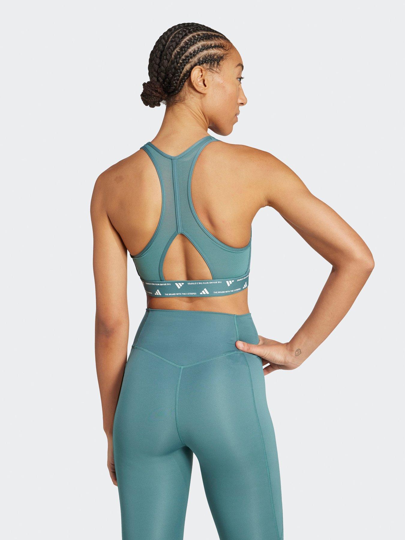 Image 2 of 5 of adidas Womens Training Light Support Sports Bra - Green