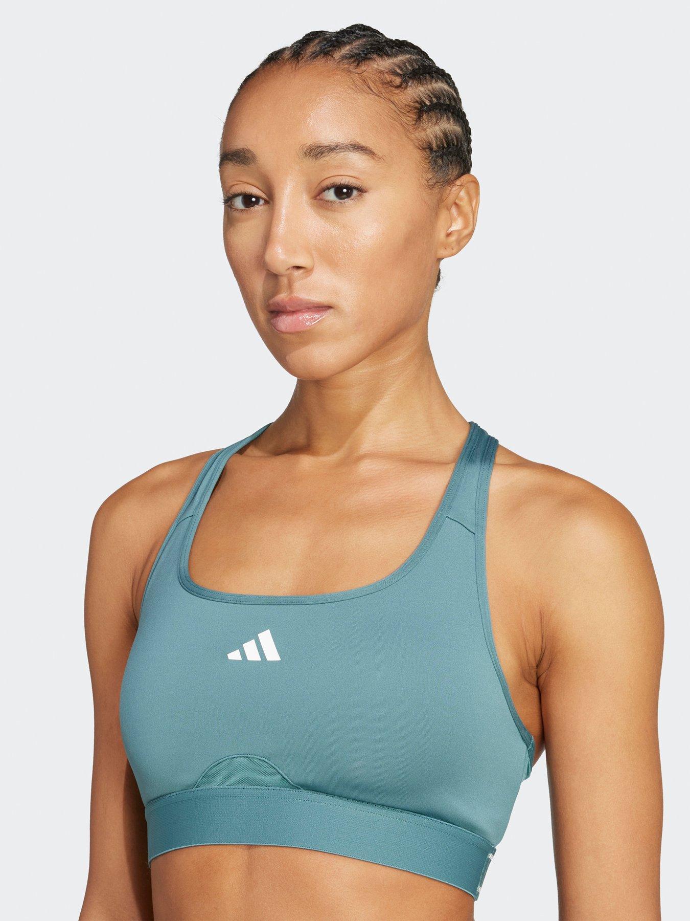 Image 4 of 5 of adidas Womens Training Light Support Sports Bra - Green