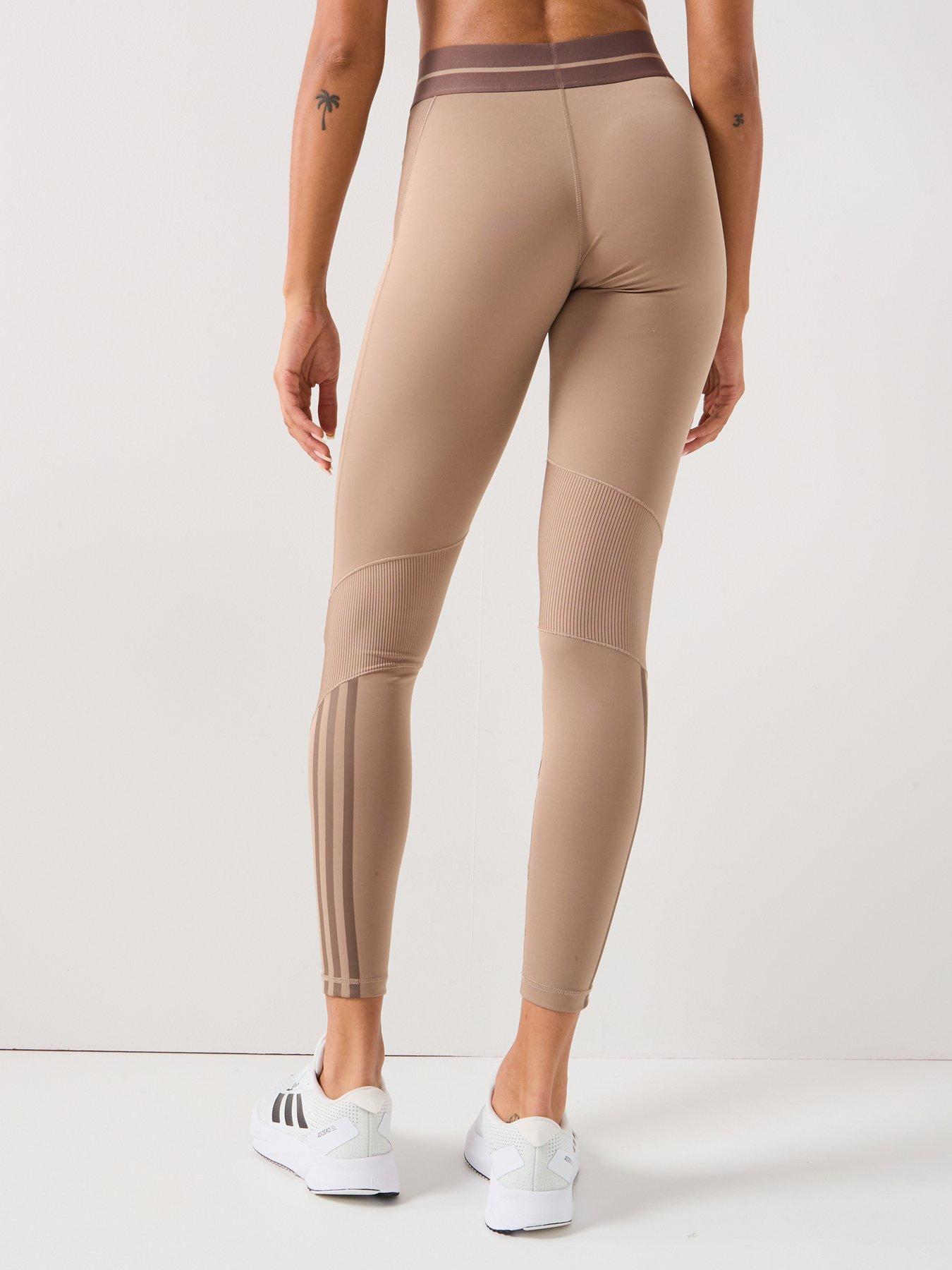 Image 2 of 6 of adidas Womens Training Hyperglam Rib 1/1 Tights - Brown