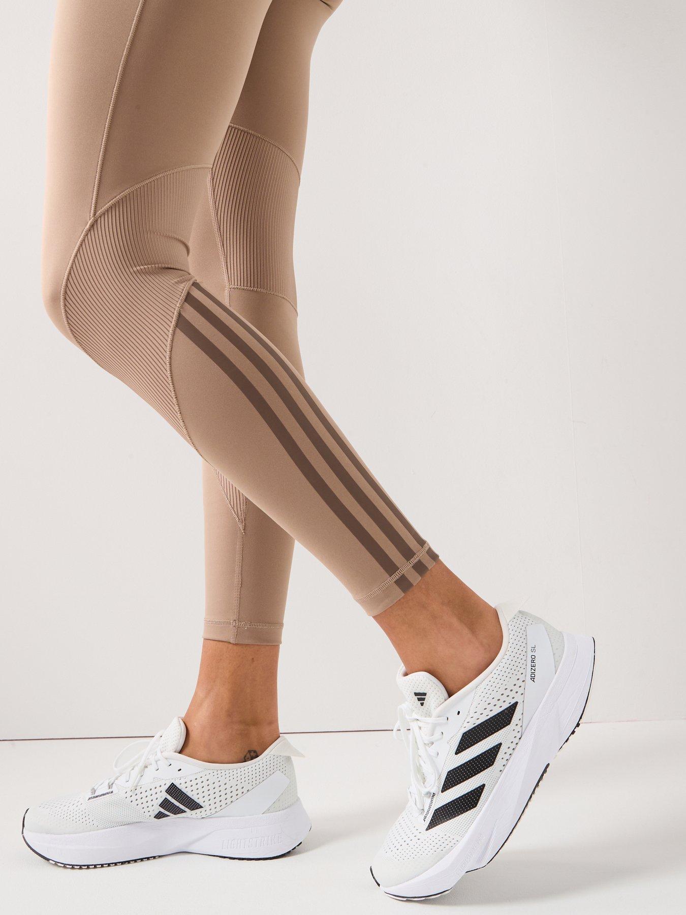 Image 6 of 6 of adidas Womens Training Hyperglam Rib 1/1 Tights - Brown