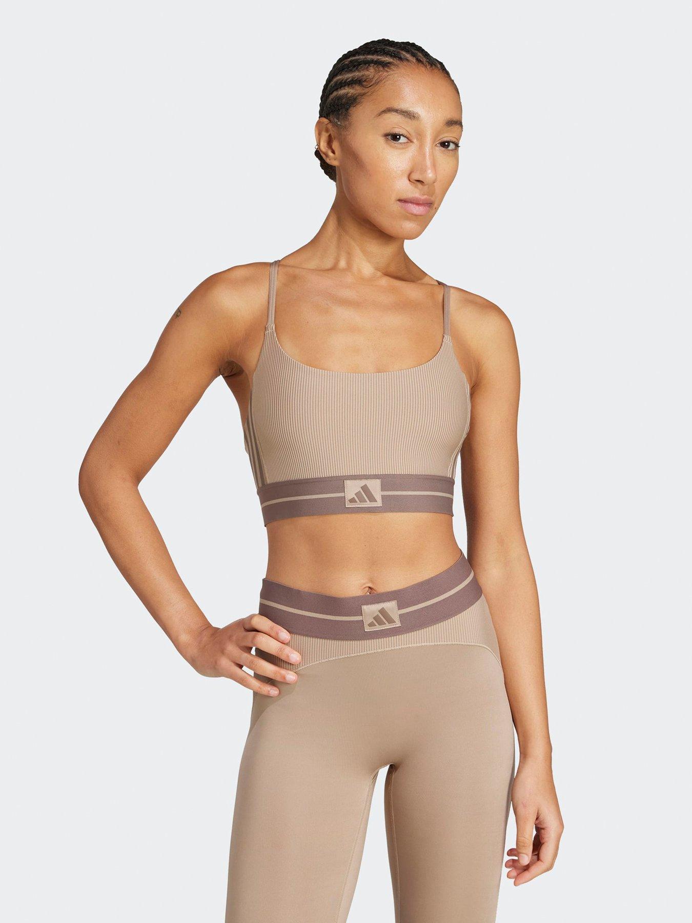 undefined Womens Training Hyperglam Rib Bralette - Brown