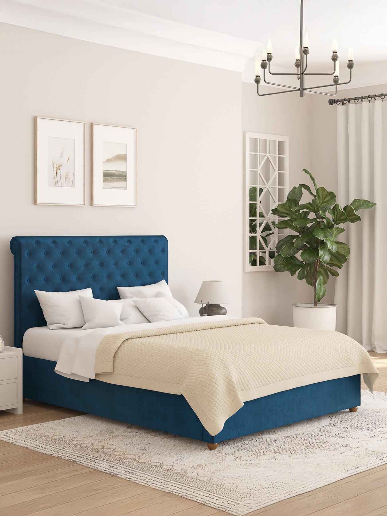 aspire-zahra-velvet-ottoman-bedframe-with-optional-mattress-navy