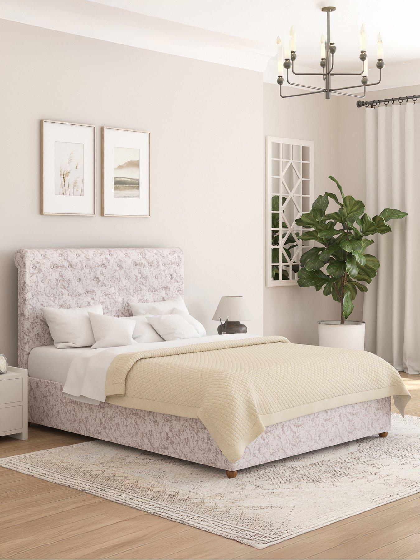 aspire-zahra-mirazzi-velvet-ottoman-bed-frame-with-optional-mattress-silver