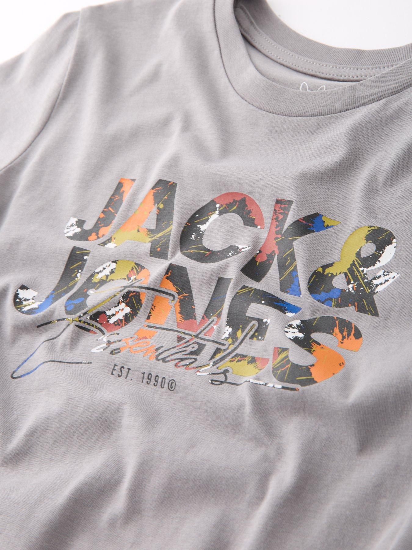 Image 5 of 6 of Jack & Jones Junior Boys Short Sleeve T-shirt - Ultimate - Grey