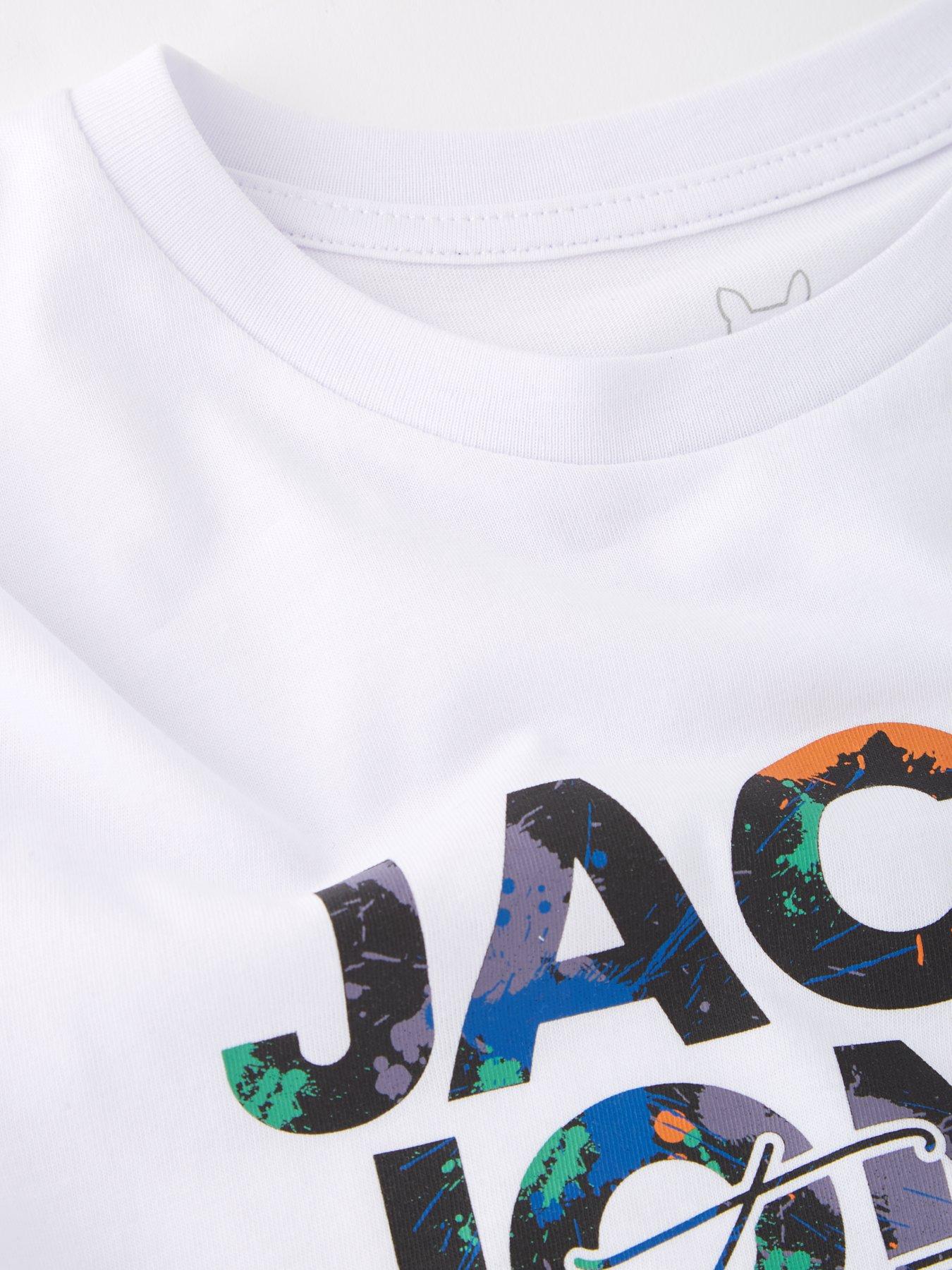 Image 6 of 6 of Jack & Jones Junior Boys Short Sleeve T-Shirt - White