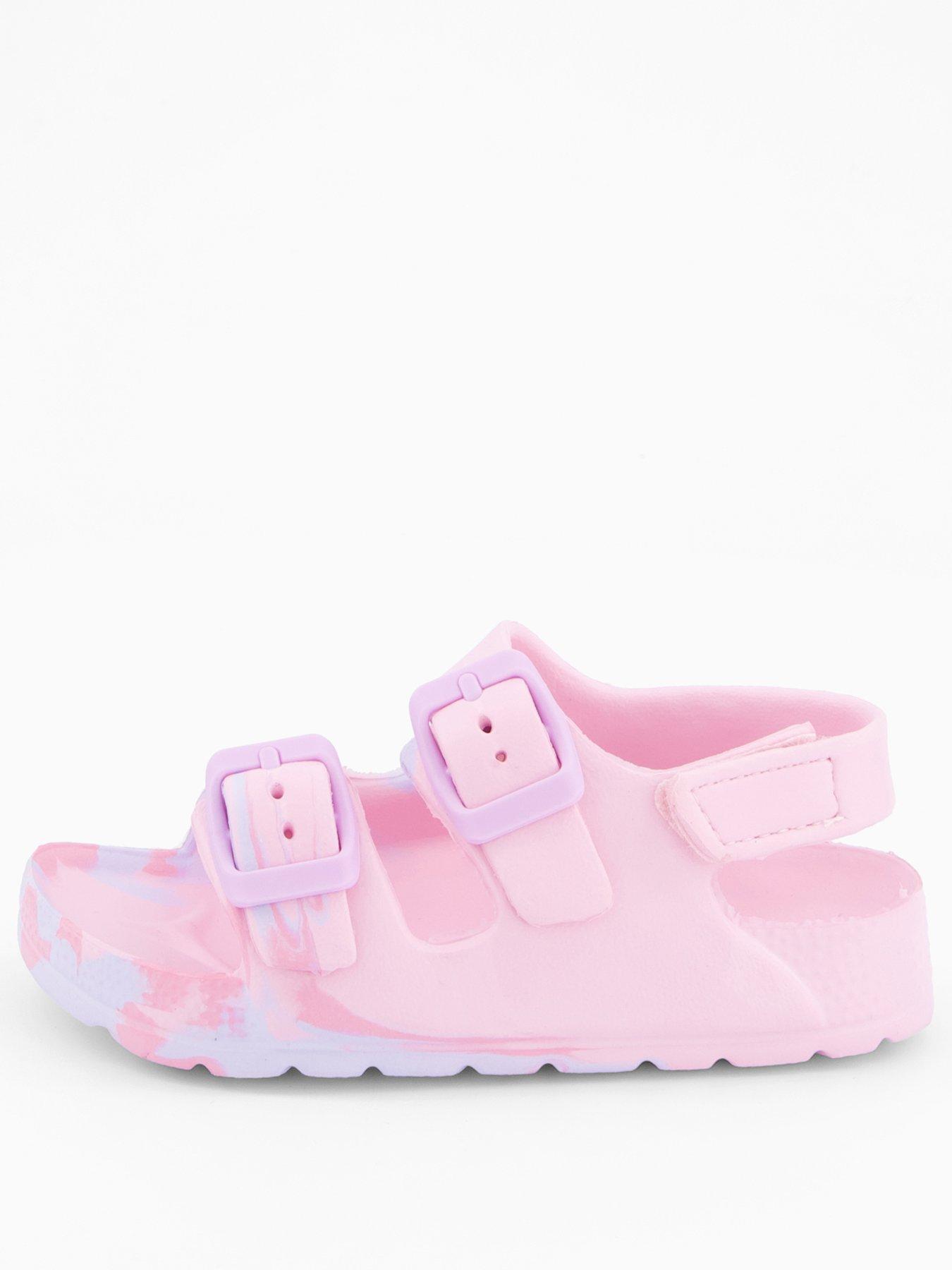 Image 2 of 6 of The Very Collection Two Strap Sandals - Pastel Pink