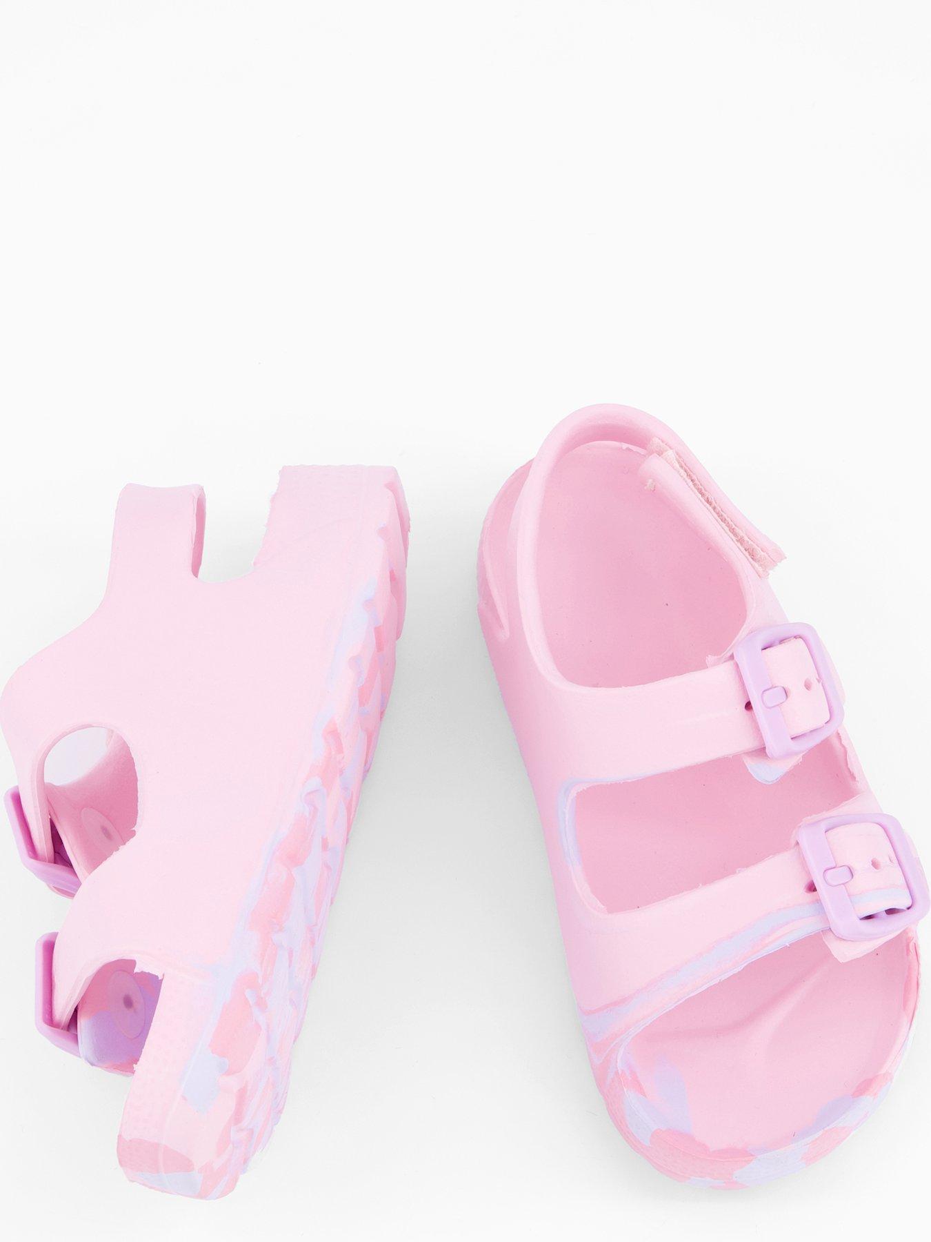 Image 3 of 6 of The Very Collection Two Strap Sandals - Pastel Pink