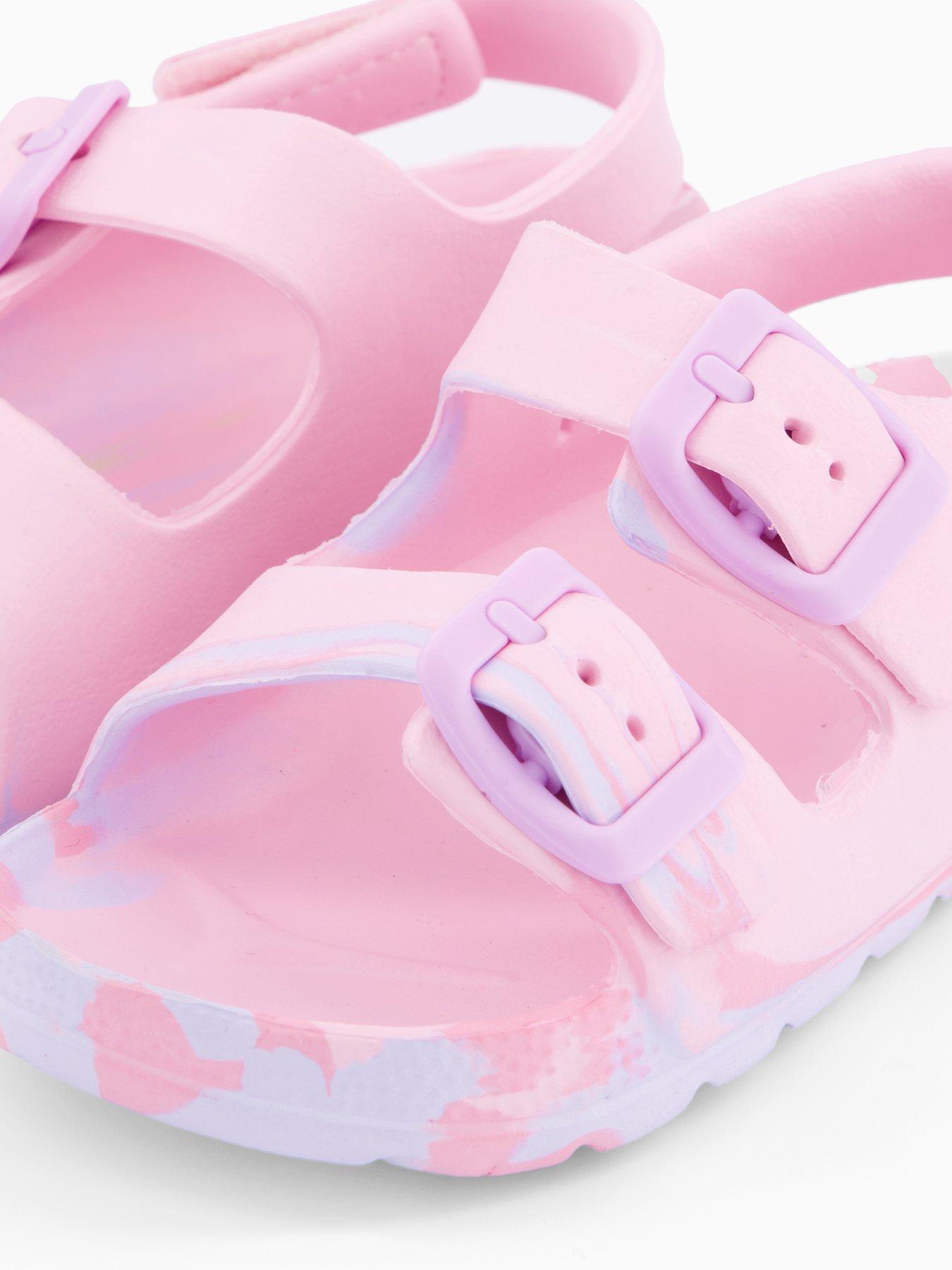 Image 5 of 6 of The Very Collection Two Strap Sandals - Pastel Pink