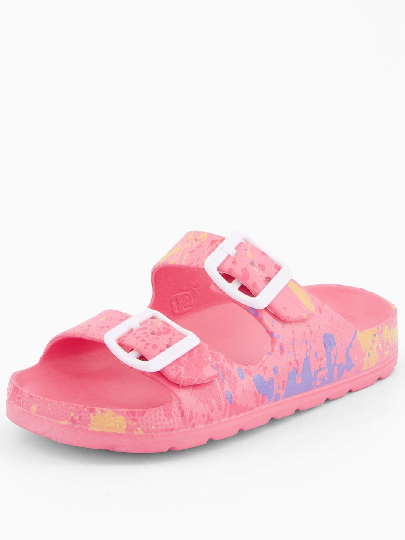  image of the-very-collection-multi-two-strap-sandals-pink