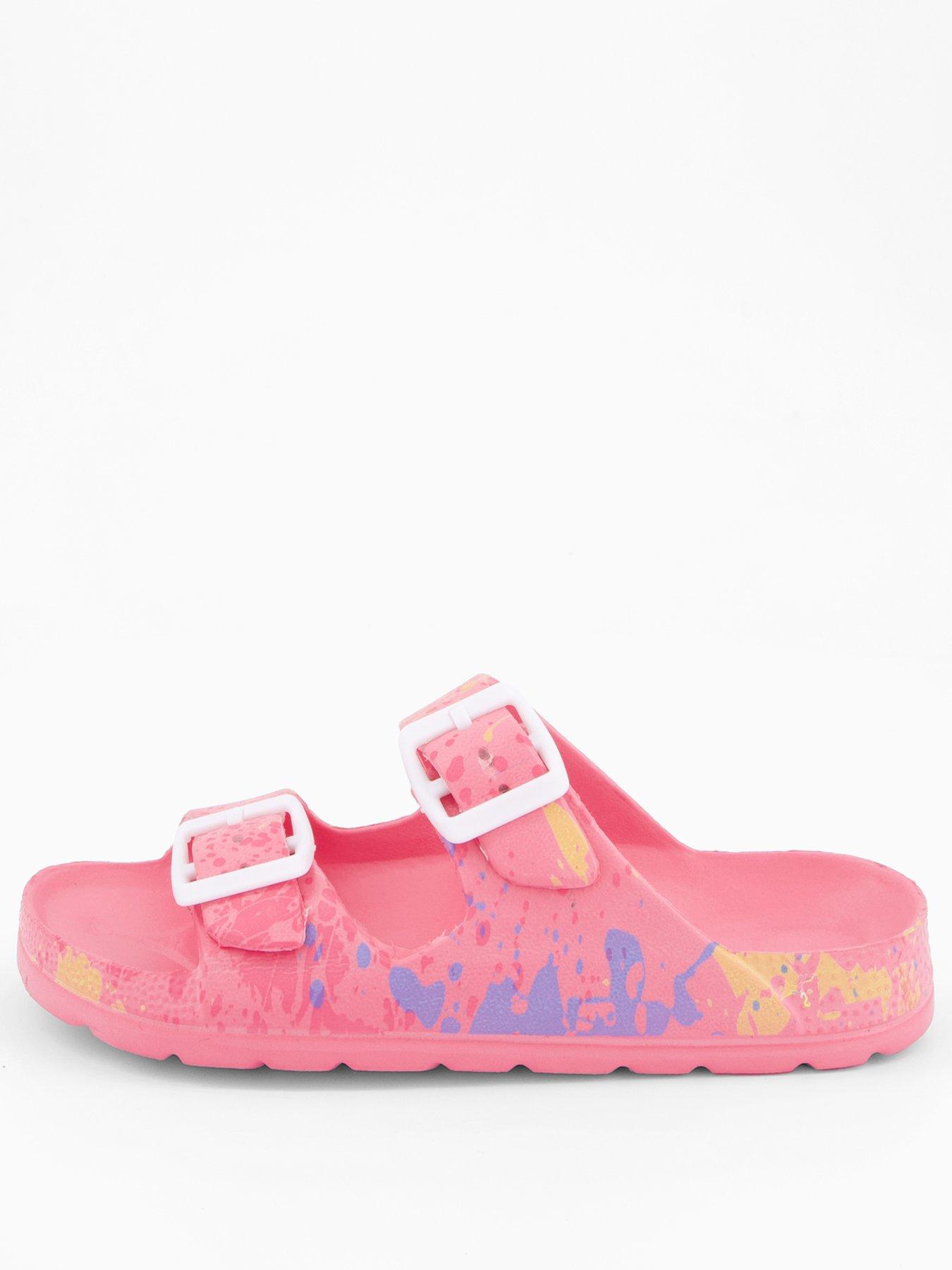  image of the-very-collection-multi-two-strap-sandals-pink