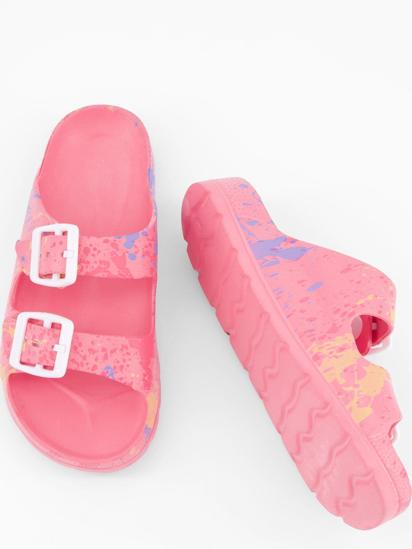  image of the-very-collection-multi-two-strap-sandals-pink