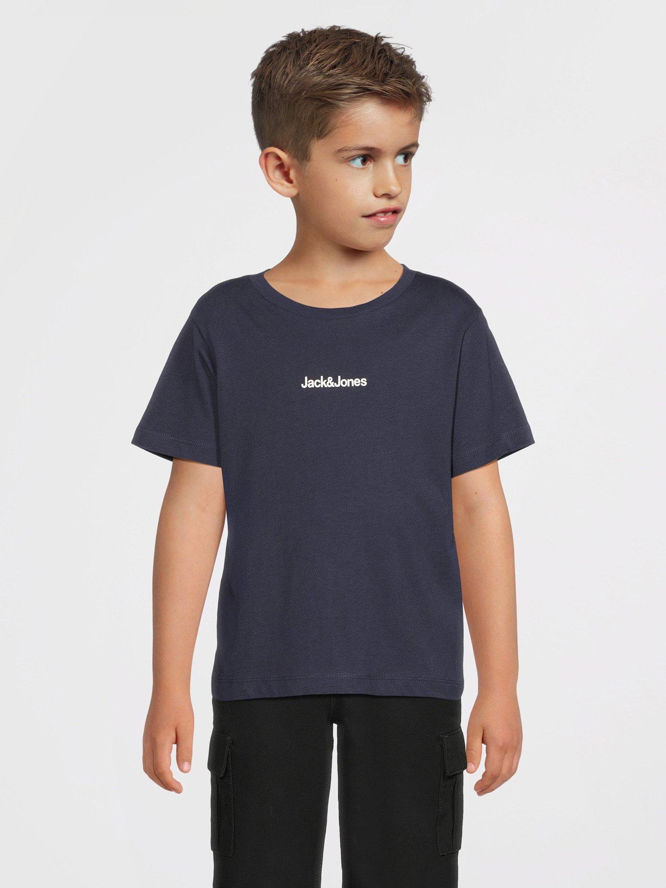 undefined Younger Boys Mountain Back Print Short Sleeve T-shirt - Navy
