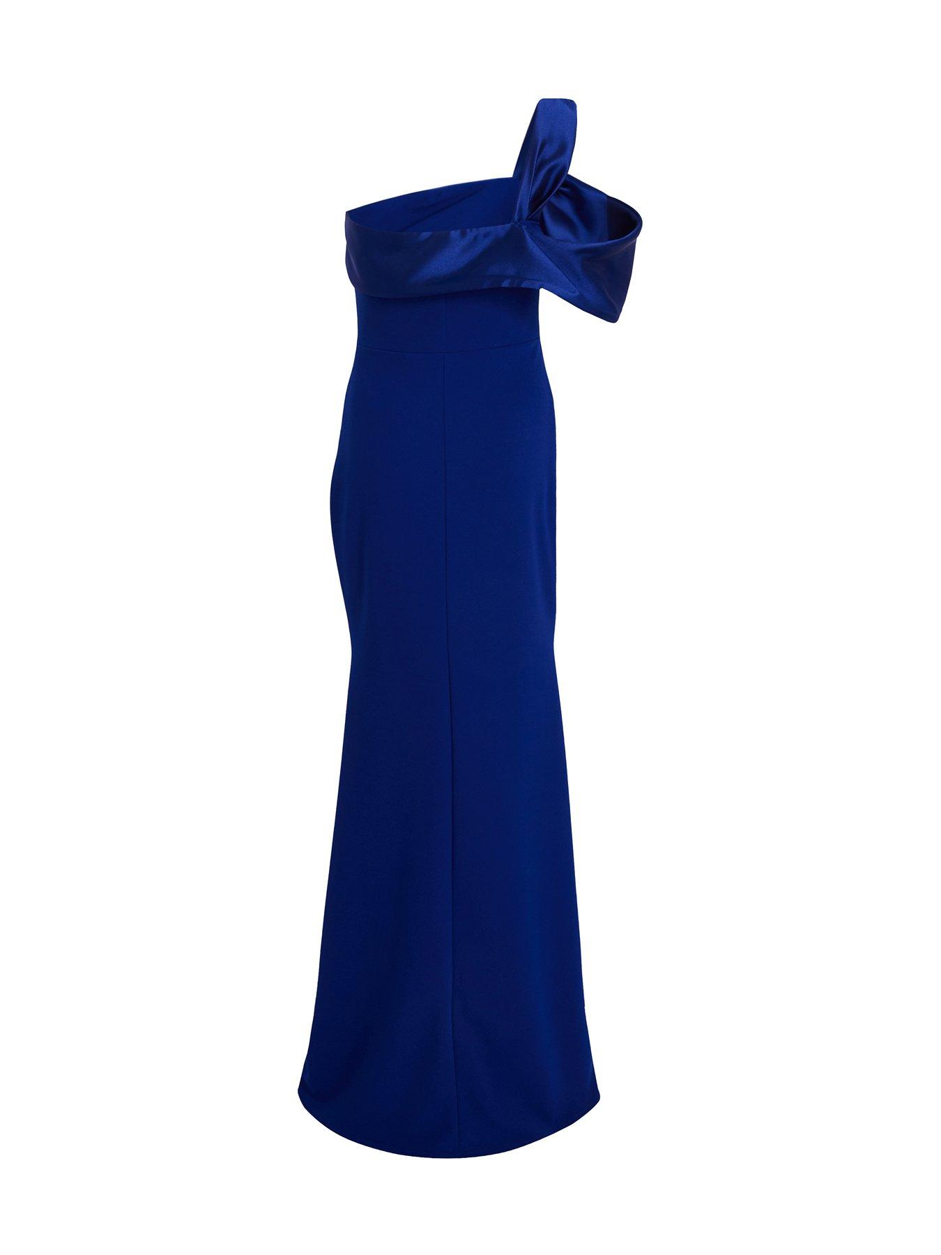 Quiz Royal Blue One Shoulder Maxi Dress | Littlewoods