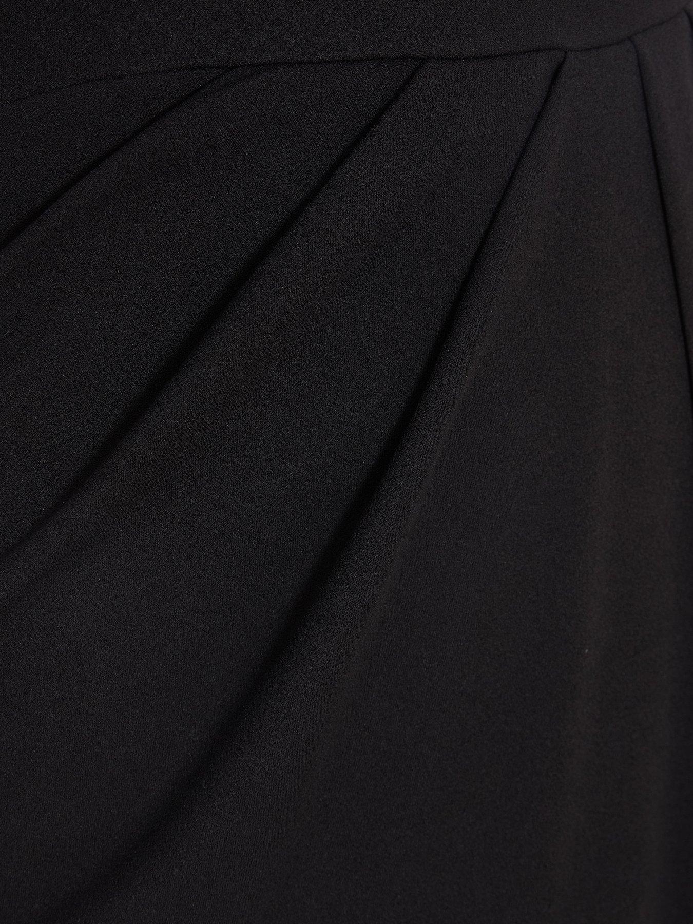  image of quiz-curve-black-bardot-midi-dress