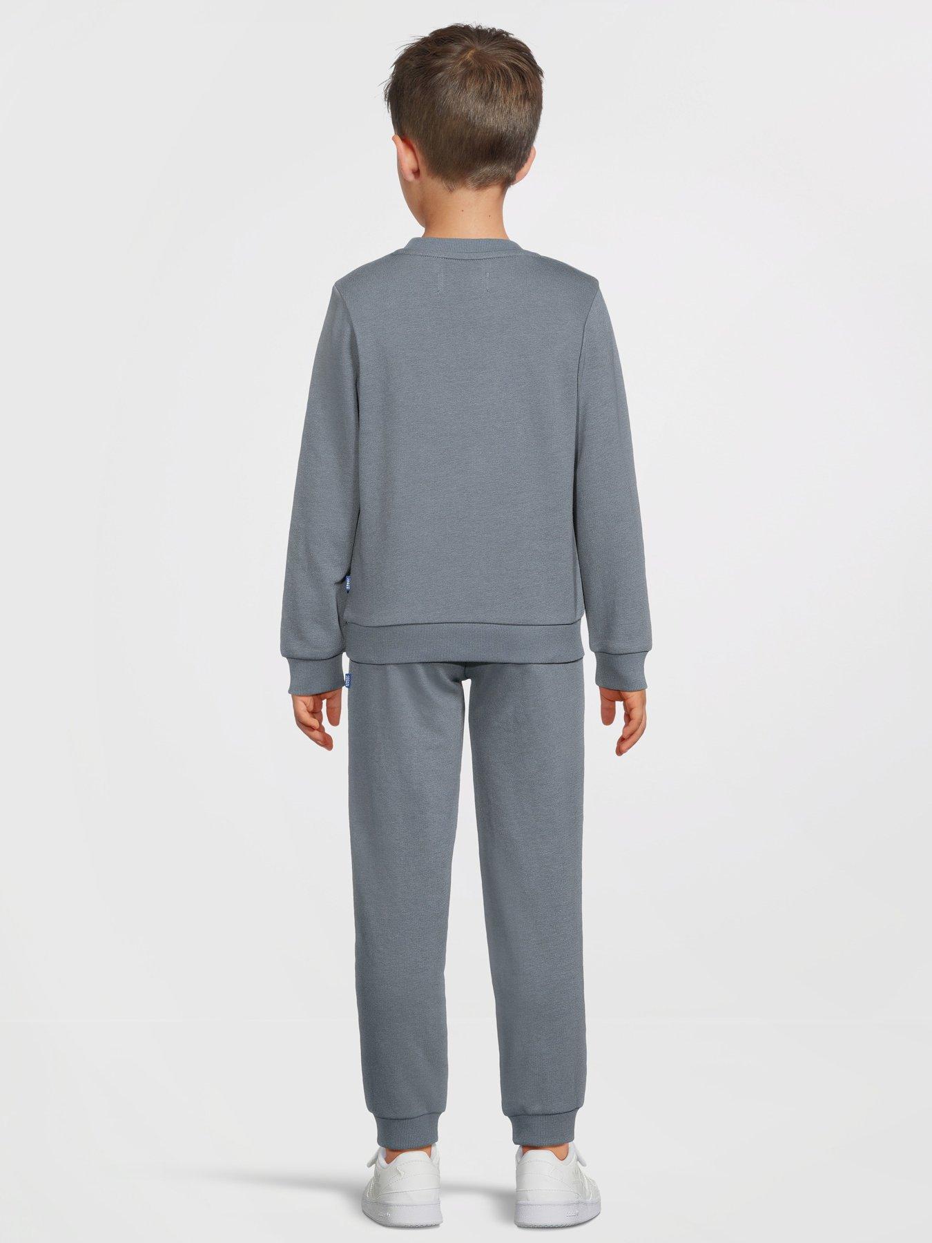 stillFront image of jack-jones-mini-younger-boys-2-piece-logo-sweat-joggers-grey