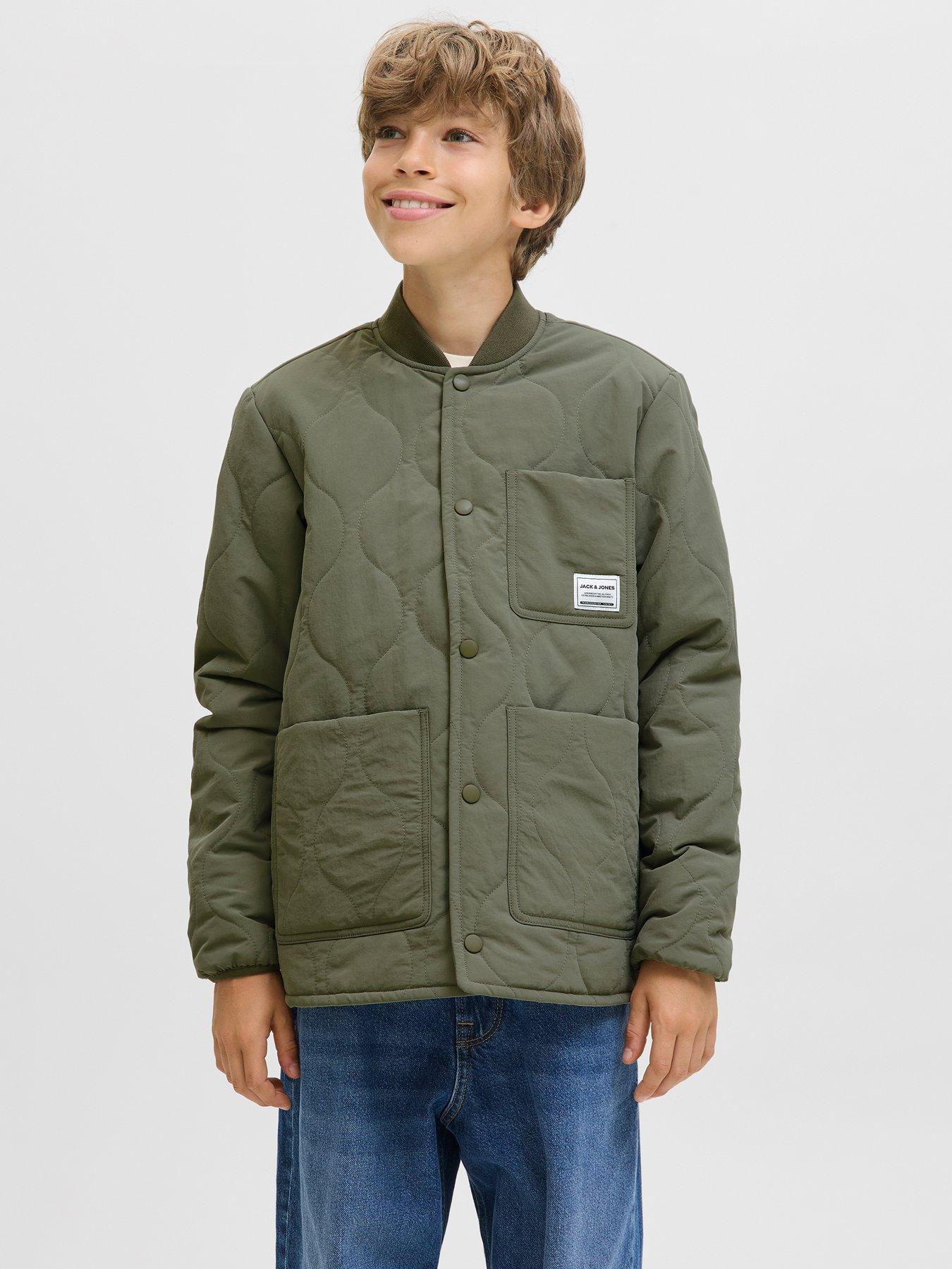 Image 1 of 6 of Jack & Jones Junior Boys Hero Liner Jacket &nbsp;- Khaki