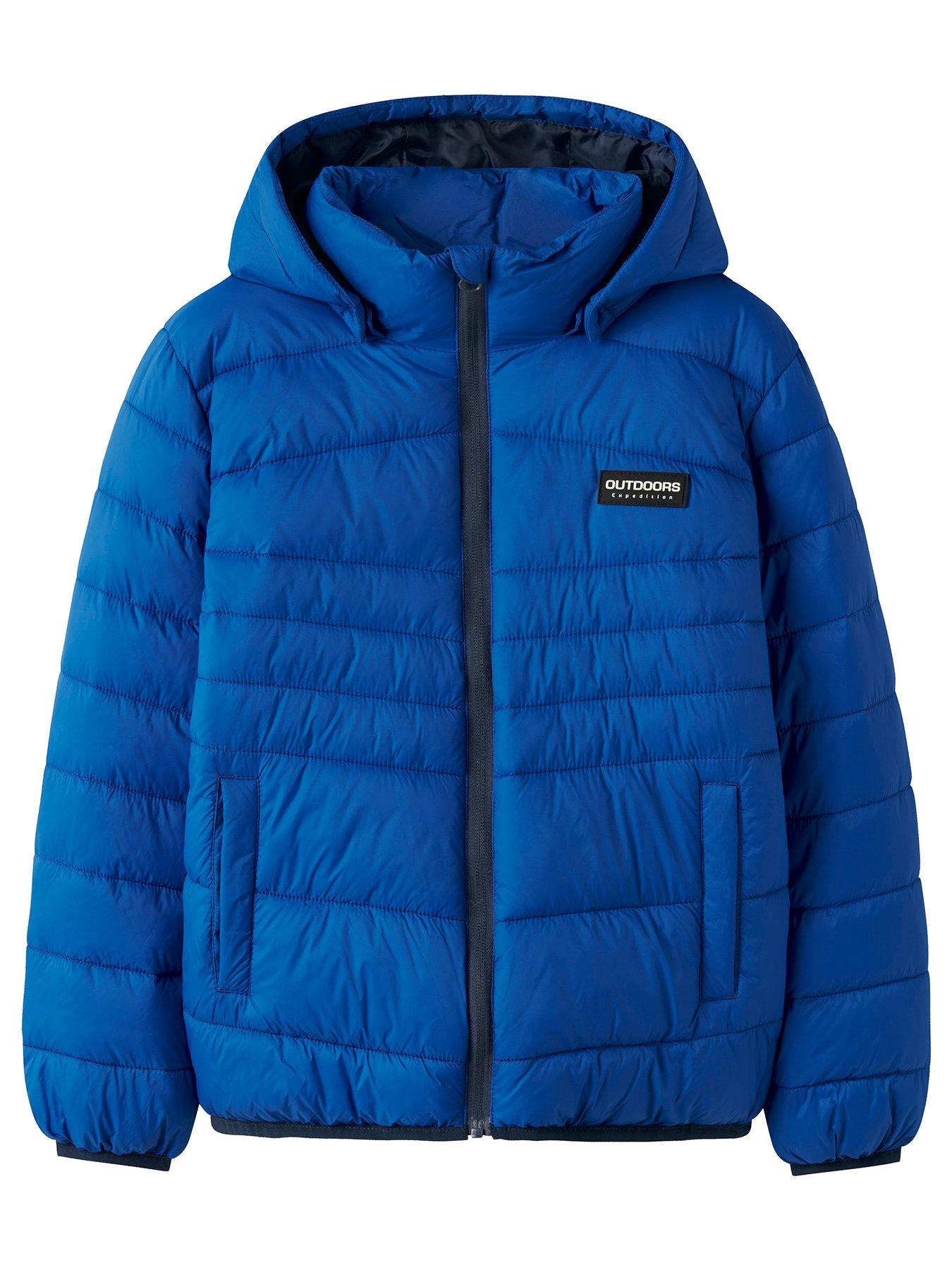 Name It Boys Marble Padded Jacket - Sky Diver