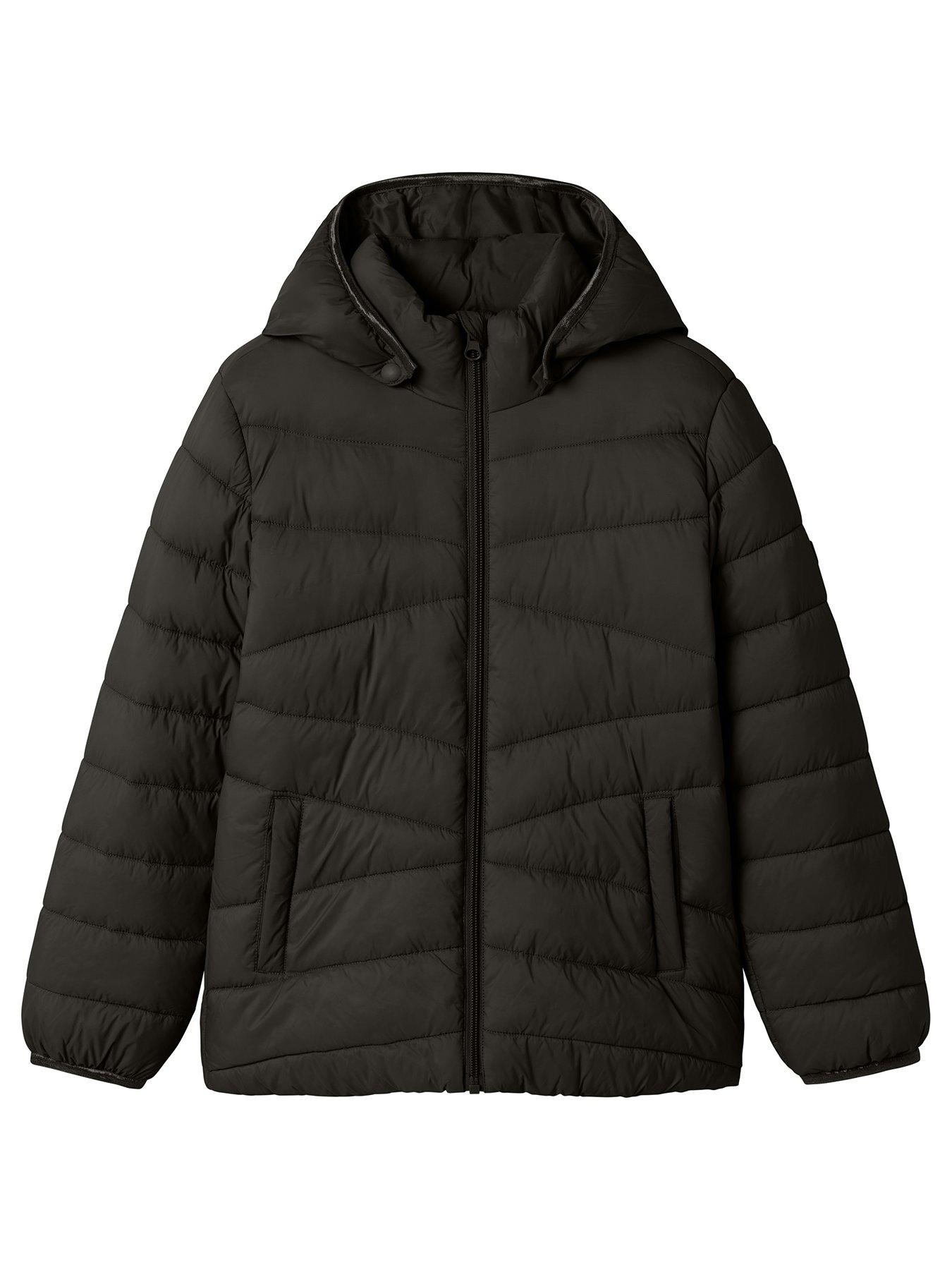 undefined Girls Marble Padded Jacket - Black