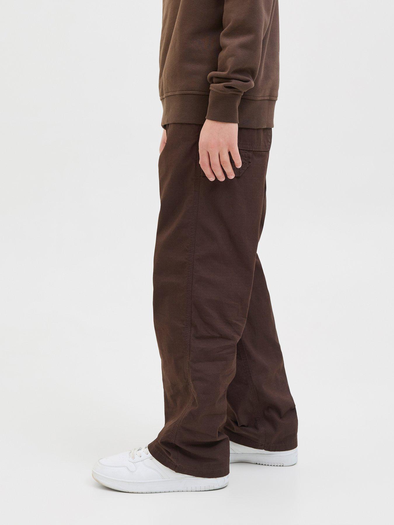 Image 5 of 7 of Jack & Jones Junior Boys Alex Andre Carpenter Trousers - Brown