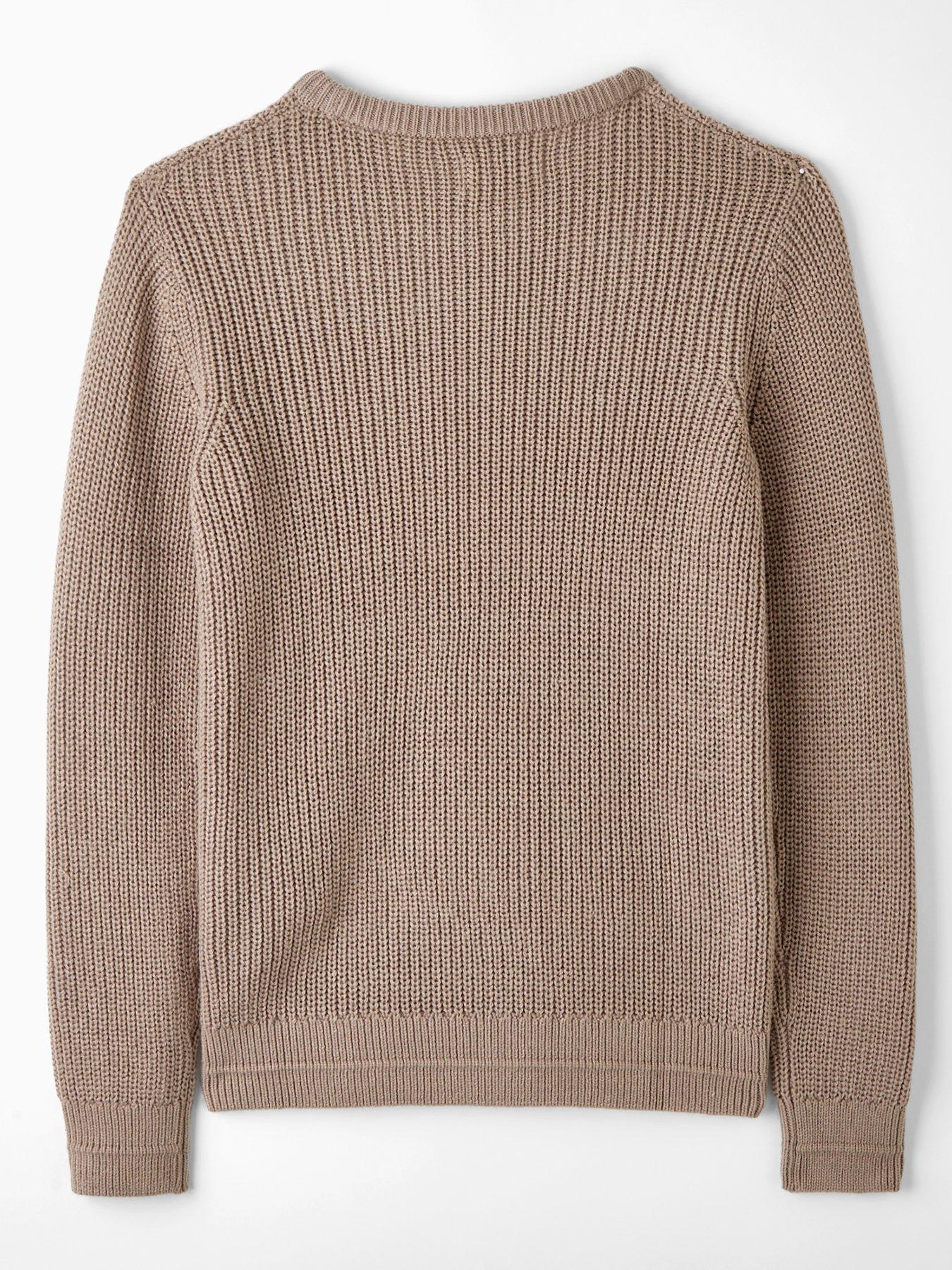  image of jack-jones-junior-boys-kaito-knitted-jumper-beige