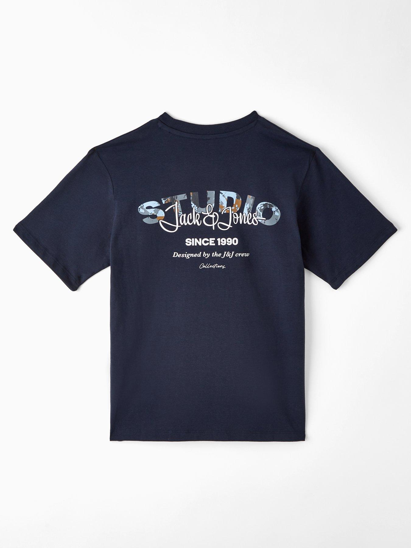 back image of jack-jones-junior-boys-yuki-studio-back-print-short-sleeve-t-shirt-navy