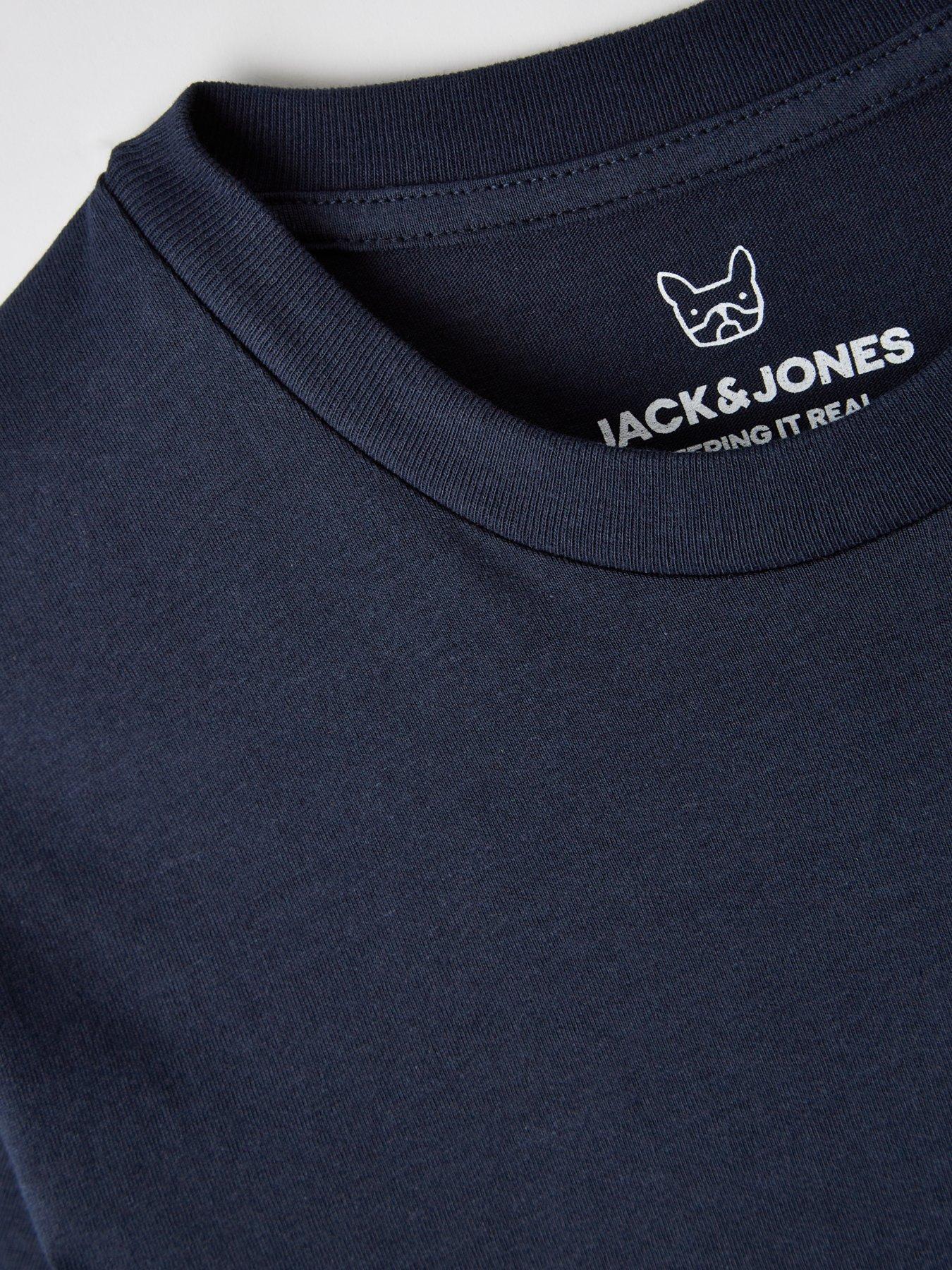  image of jack-jones-junior-boys-yuki-studio-back-print-short-sleeve-t-shirt-navy