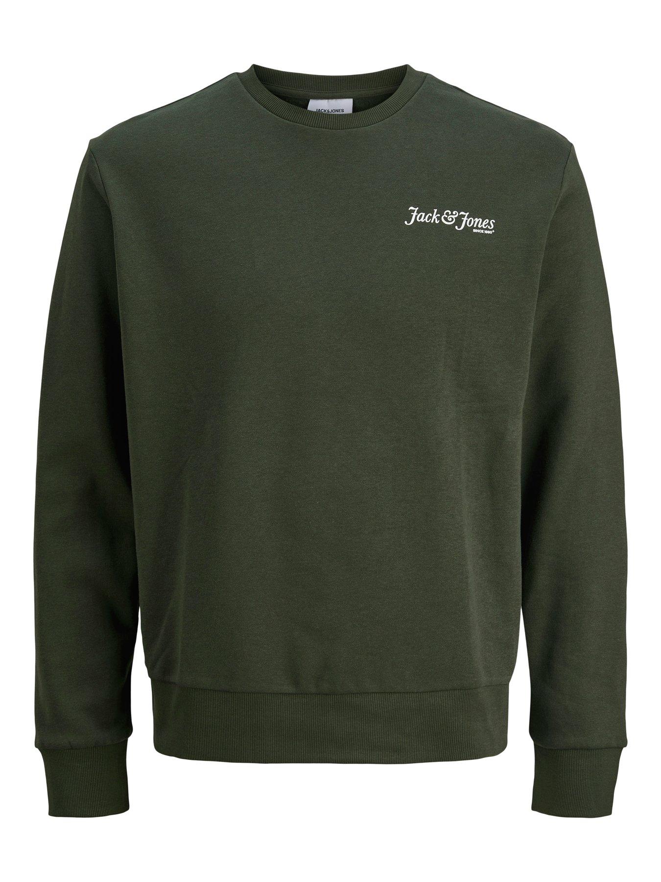  image of jack-jones-junior-boys-yuki-studio-back-print-sweat-khaki