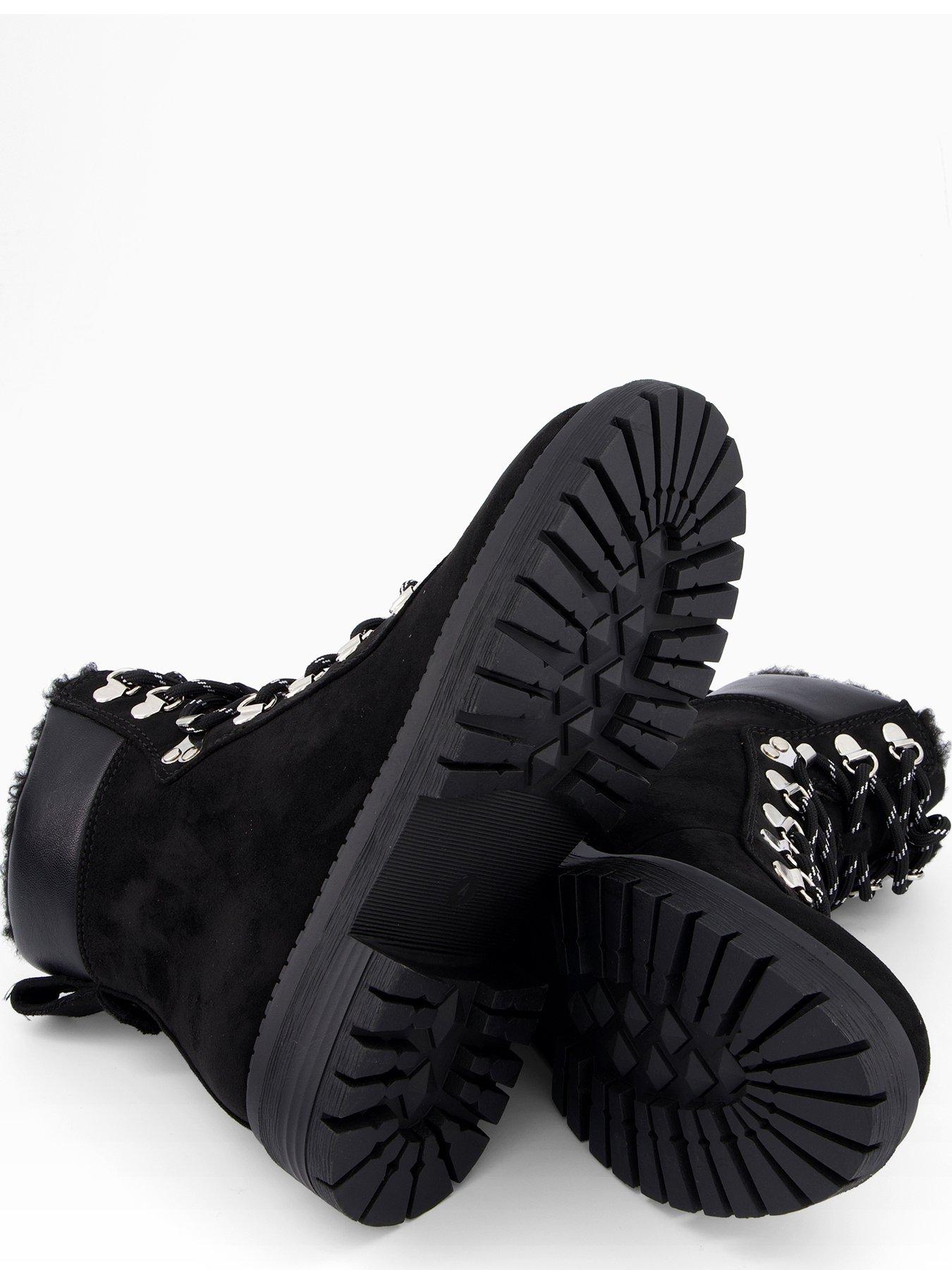  image of the-very-collection-lace-up-hiker-boot-black