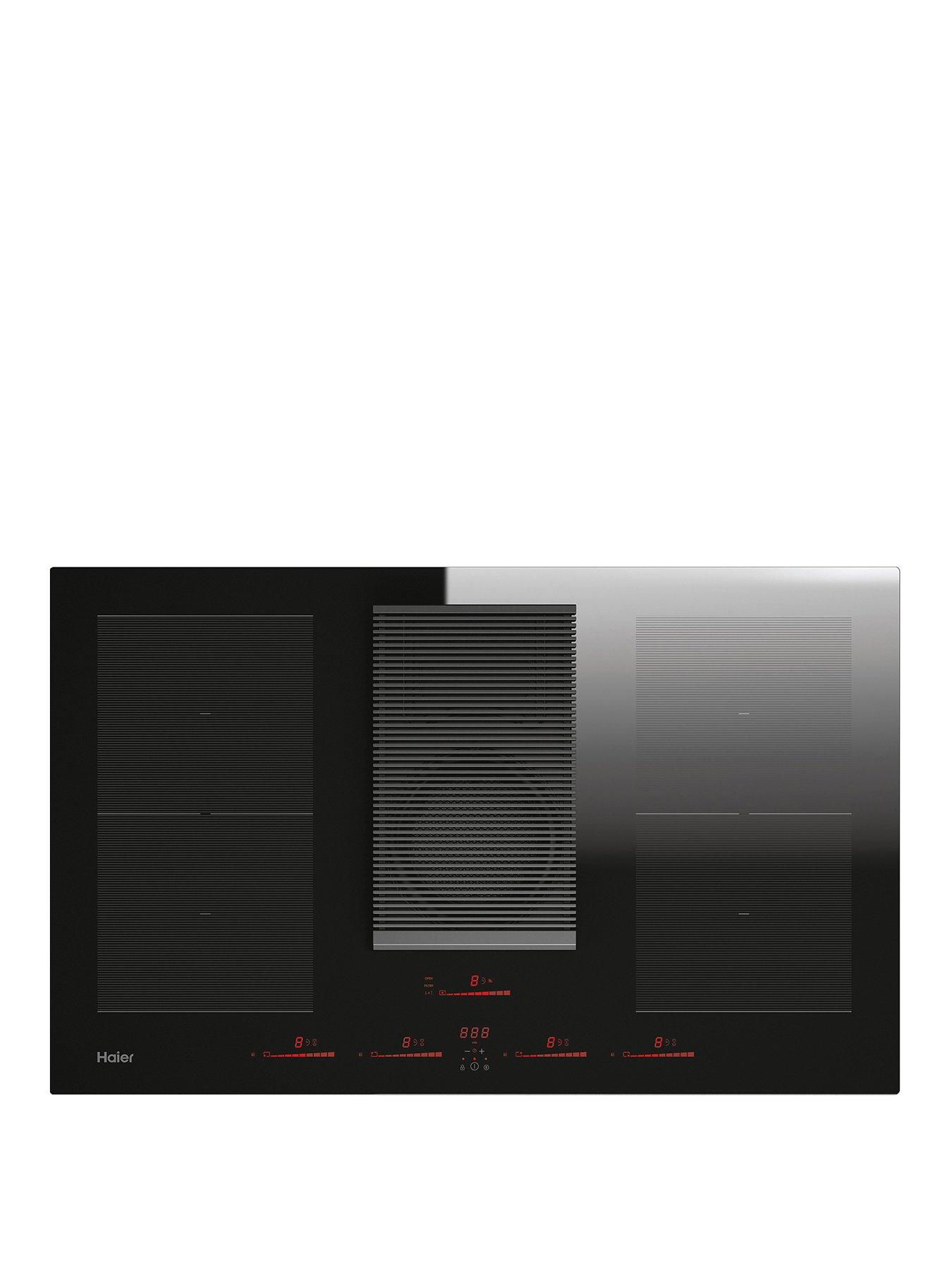 Haier I-Dual Series 6 HAIH8IFMCF Induction Hob with Extractor, Black