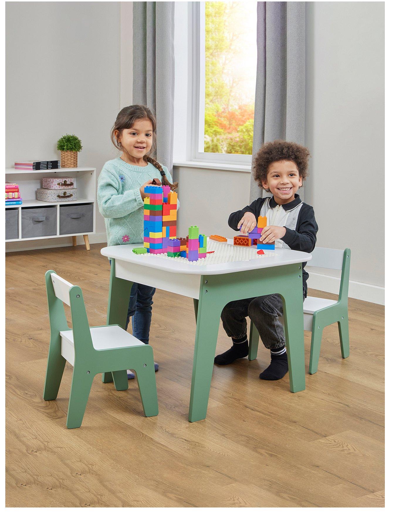 Liberty House Kids 4-in-1 Play Table and Two Chairs Set