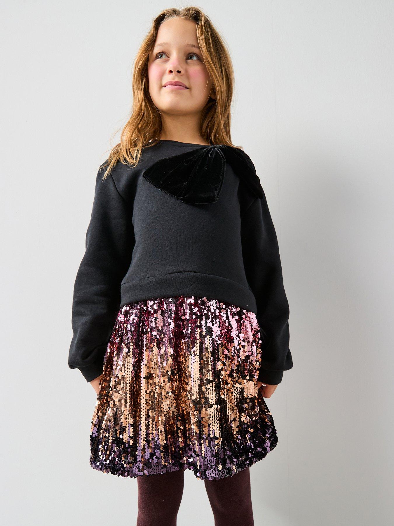 the-very-collection-girls-2-in-1-sequin-and-sweat-dress-with-shoulder-bow-detail-black