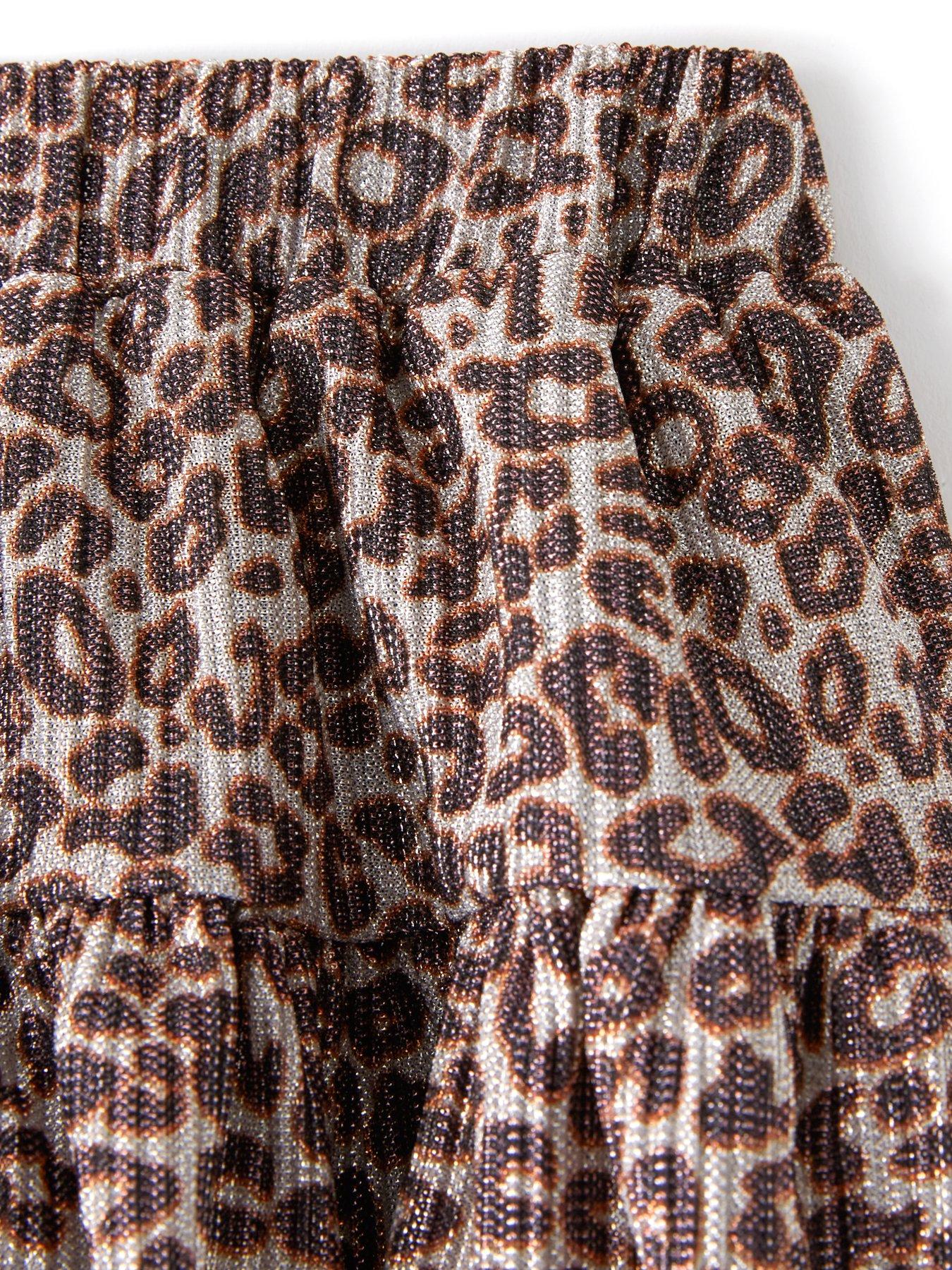  image of the-very-collection-girls-tiered-animal-sparkle-skirt-print