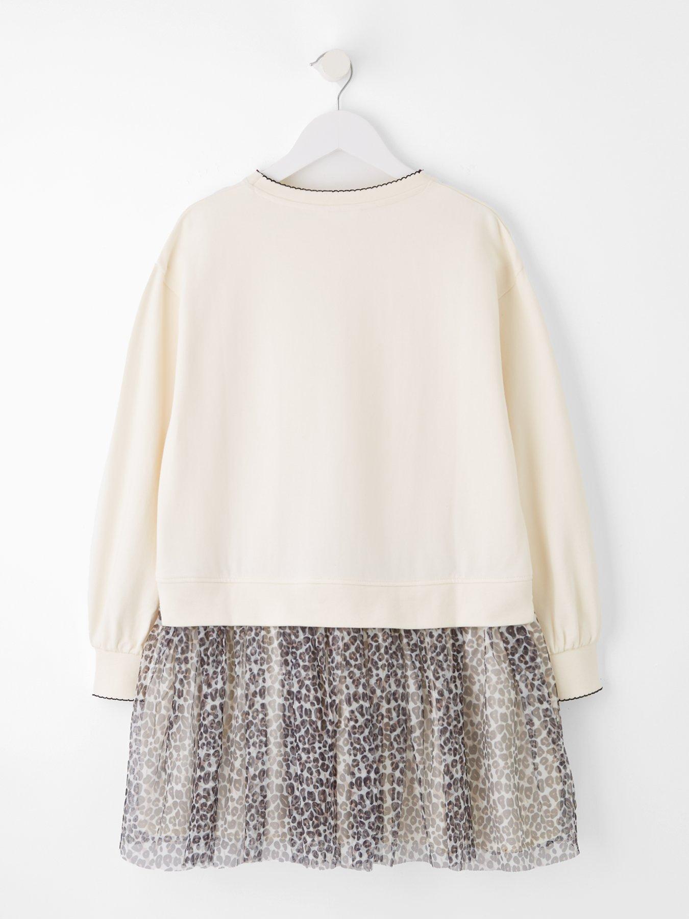 Image 2 of 5 of The Very Collection Girls 2 In 1 Sweat Dress - Print