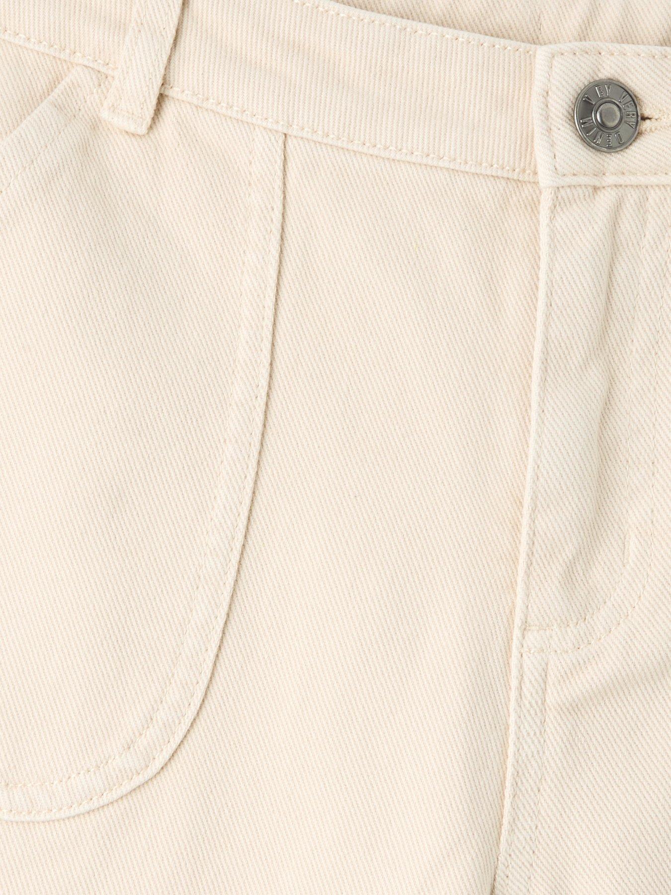  image of the-very-collection-girls-beige-twill-trousers-cream