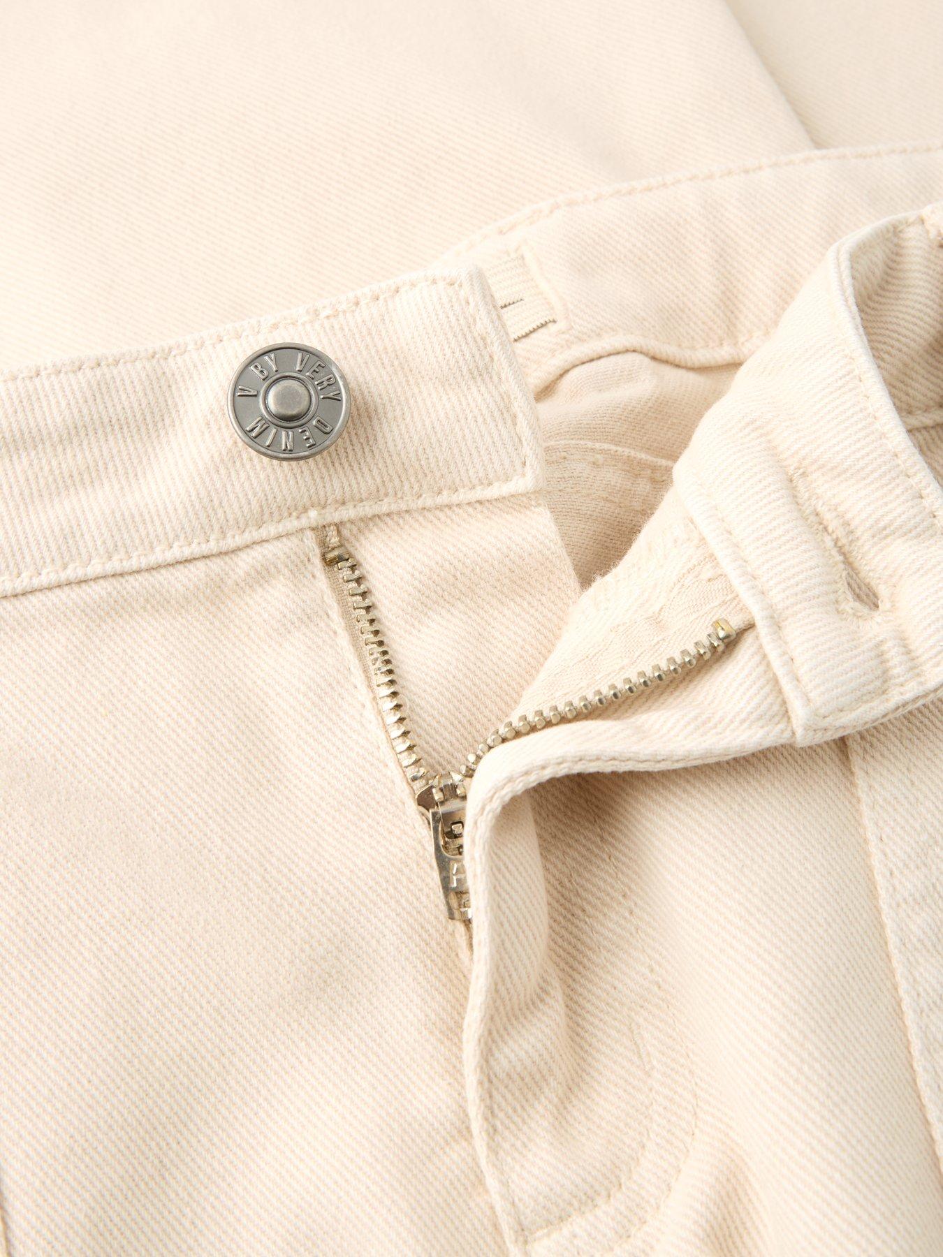  image of the-very-collection-girls-beige-twill-trousers-cream