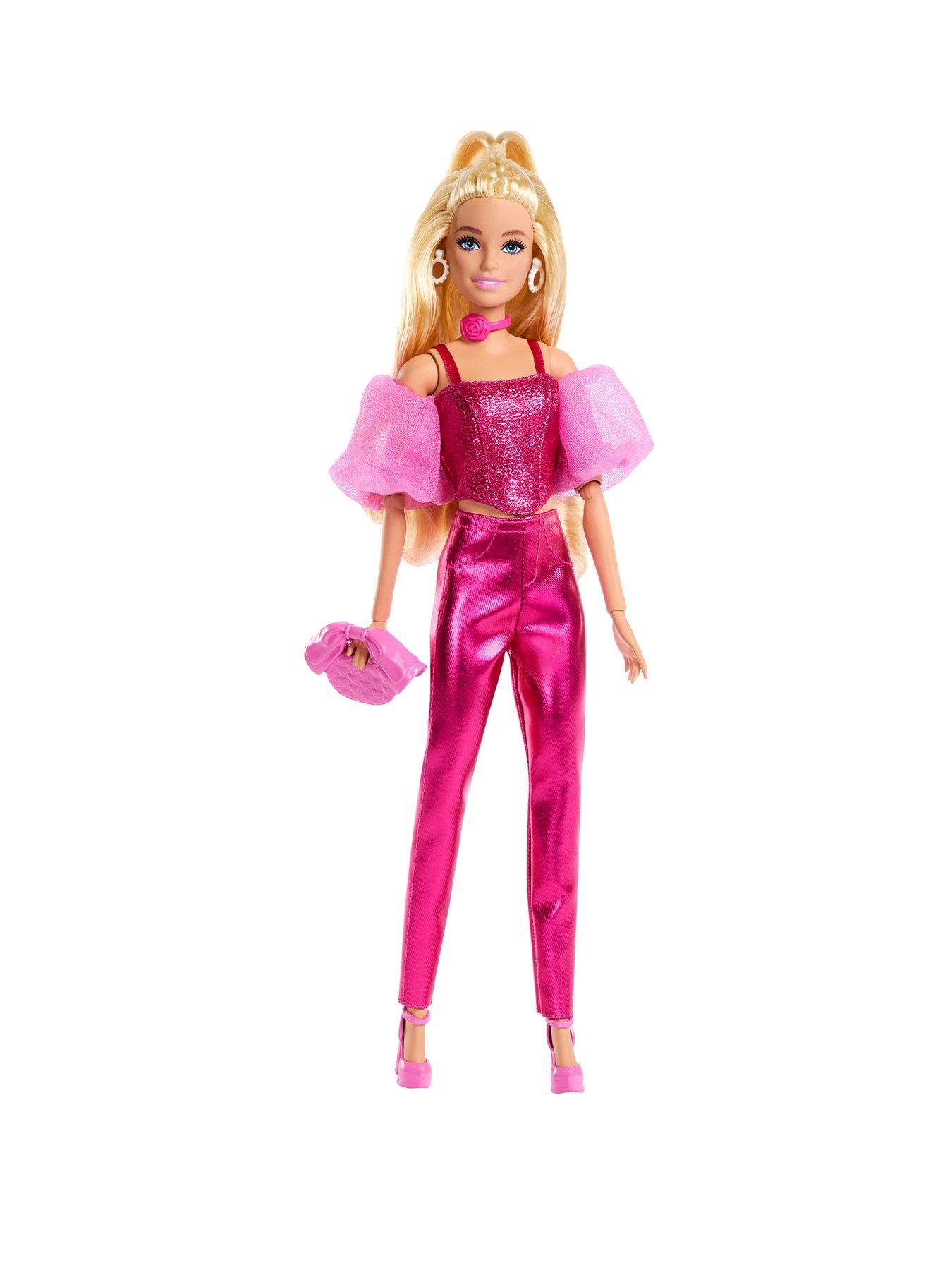barbie-deluxe-style-fashion-doll-5-in-metallic-pink-outfit-with-corset-top-and-accessories-blonde