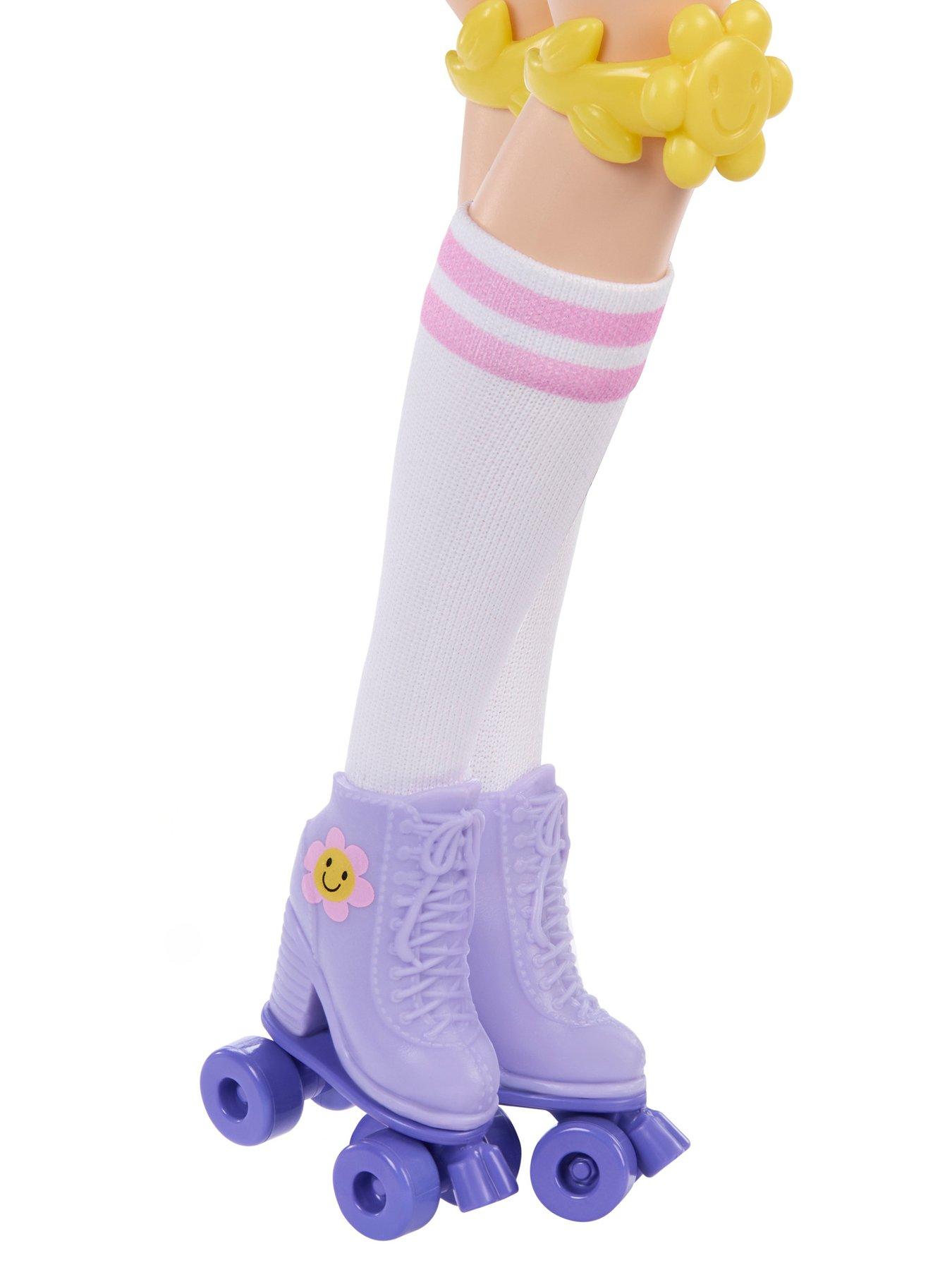 Image 4 of 5 of Barbie Dream Besties Barbie Renee Roller Skating Fashion Doll with 12 Video &amp; Food Themed Accessories